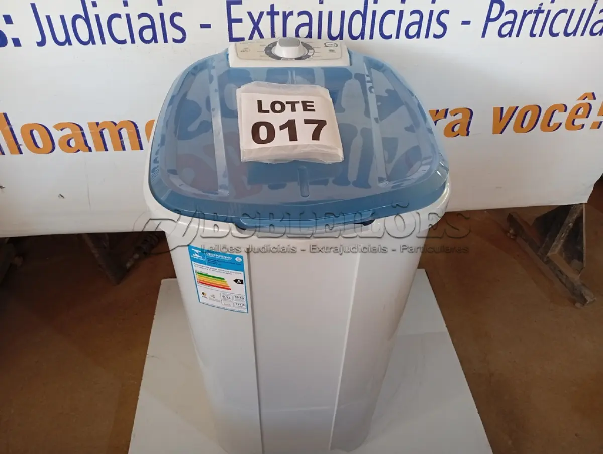 LOTE 017 - 01 - TANQUINHO NEWMAQ 10KG 110V (NO ESTADO, NÃO SABEMOS SE FUNCIONA. LEILÃO NÃO TEM GARANTIA E NEM DEVOLUÇÃO, SUJEITO A POSSÍVEIS AVARIAS VISÍVEIS/OCULTAS E/OU AUSÊNCIA DE COMPONENTES)