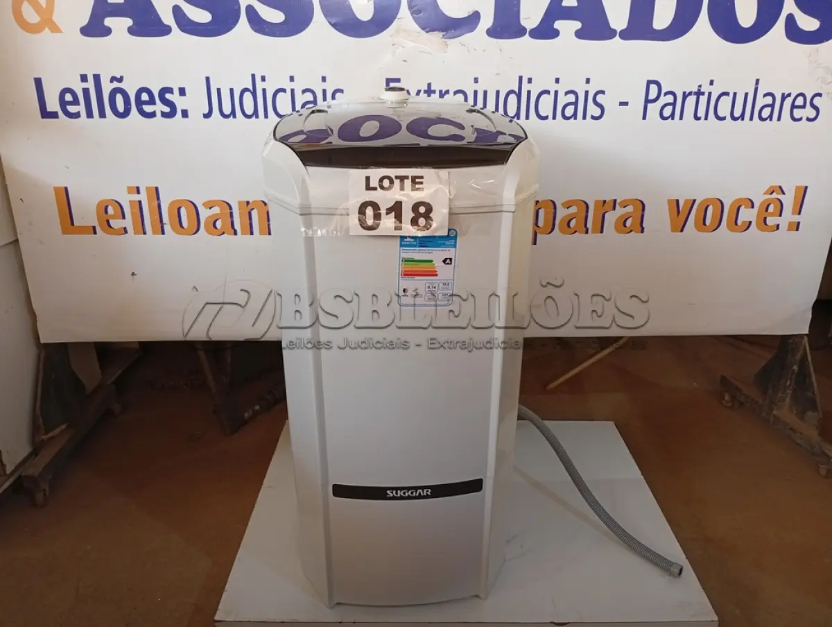 LOTE 018 - 01 - LAVADORA SUGGAR LAVAMAX ECO 10KG 110V (NO ESTADO, NÃO SABEMOS SE FUNCIONA. LEILÃO NÃO TEM GARANTIA E NEM DEVOLUÇÃO, SUJEITO A POSSÍVEIS AVARIAS VISÍVEIS/OCULTAS E/OU AUSÊNCIA DE COMPONENTES)