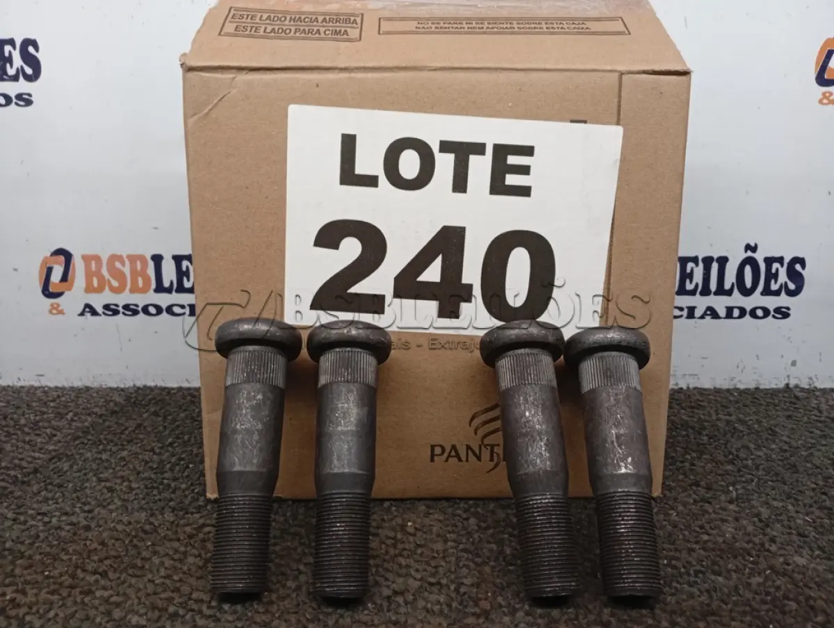 LOTE 240 - 20 - PARAFUSOS DE RODA 96MM FEY (NO ESTADO, NÃO SABEMOS SE FUNCIONA. LEILÃO NÃO TEM GARANTIA E NEM DEVOLUÇÃO, SUJEITO A POSSÍVEIS AVARIAS VISÍVEIS/OCULTAS E/OU AUSÊNCIA DE COMPONENTES)