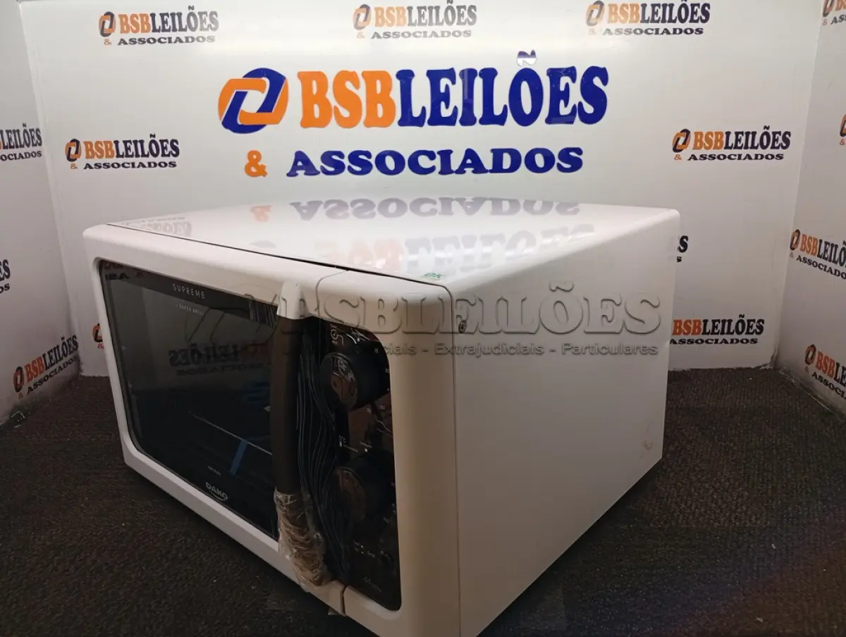 LOTE 201 - 01 - FORNO DE BANCADA ELÉTRICO BRANCO COM GRILL DOURADOR DAKO SUPREME 44 LITROS 110V (NO ESTADO, NÃO SABEMOS SE FUNCIONA. LEILÃO NÃO TEM GARANTIA E NEM DEVOLUÇÃO, SUJEITO A POSSÍVEIS AVARIAS VISÍVEIS/OCULTAS E/OU AUSÊNCIA DE COMPONENTES)