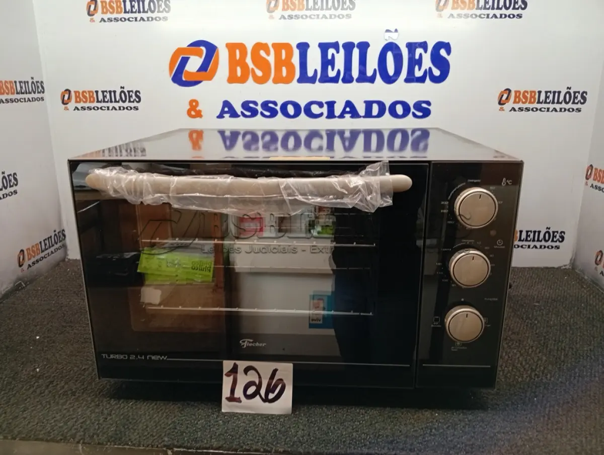 LOTE 126 - 01 - FORNO ELETRICO FISCHER TURBO 2.4 NEW BANCADA 48 LITROS 127V (NO ESTADO, NÃO SABEMOS SE FUNCIONA. LEILÃO NÃO TEM GARANTIA E NEM DEVOLUÇÃO, SUJEITO A POSSÍVEIS AVARIAS VISÍVEIS/OCULTAS E/OU AUSÊNCIA DE COMPONENTES)