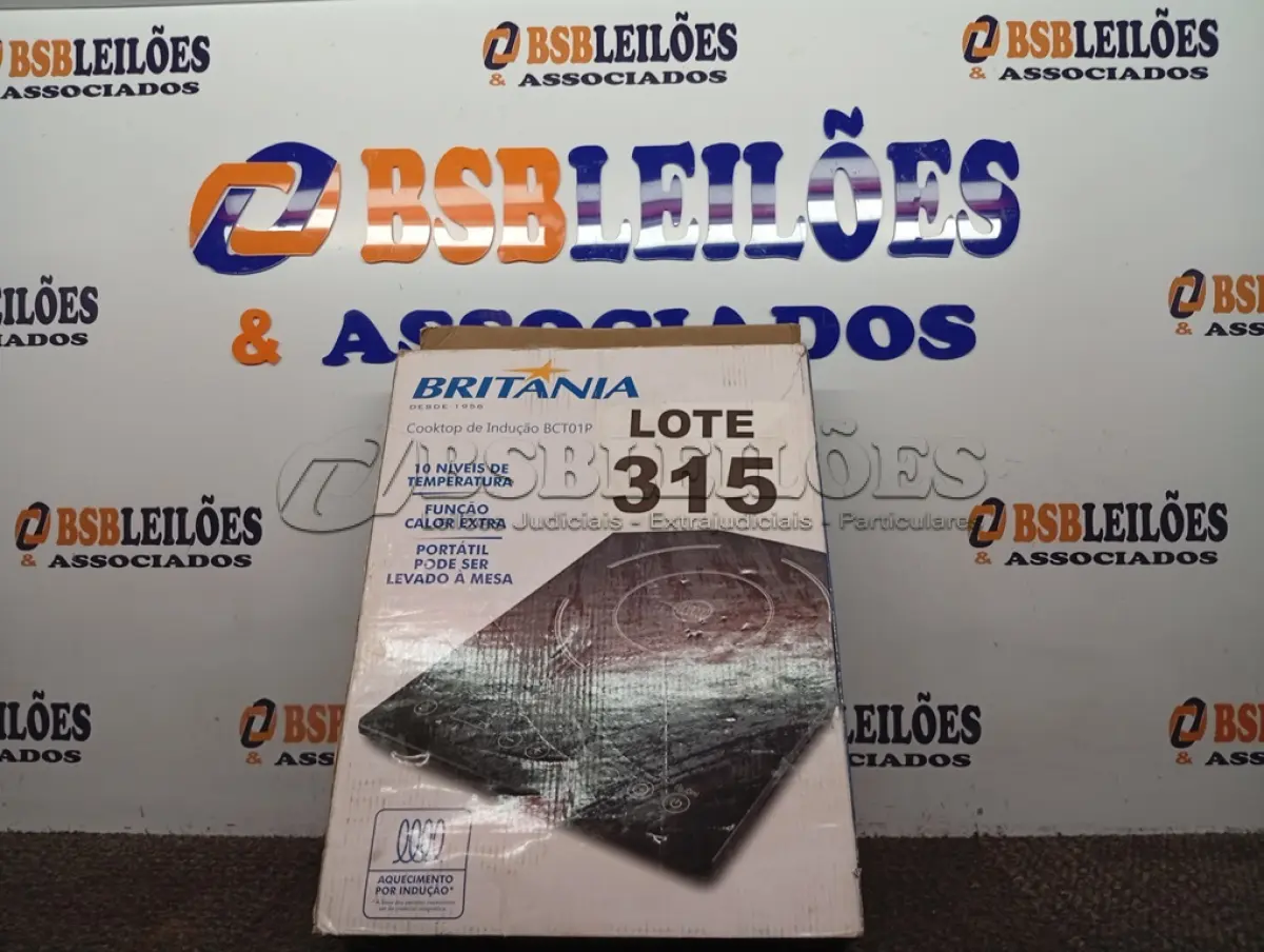 LOTE 315 - 01 - COOKTOP DE INDUÇÃO BCT01P BRITÂNIA 220VOLTS (NO ESTADO, NÃO SABEMOS SE FUNCIONA. LEILÃO NÃO TEM GARANTIA E NEM DEVOLUÇÃO, SUJEITO A POSSÍVEIS AVARIAS VISÍVEIS/OCULTAS E/OU AUSÊNCIA DE COMPONENTES)