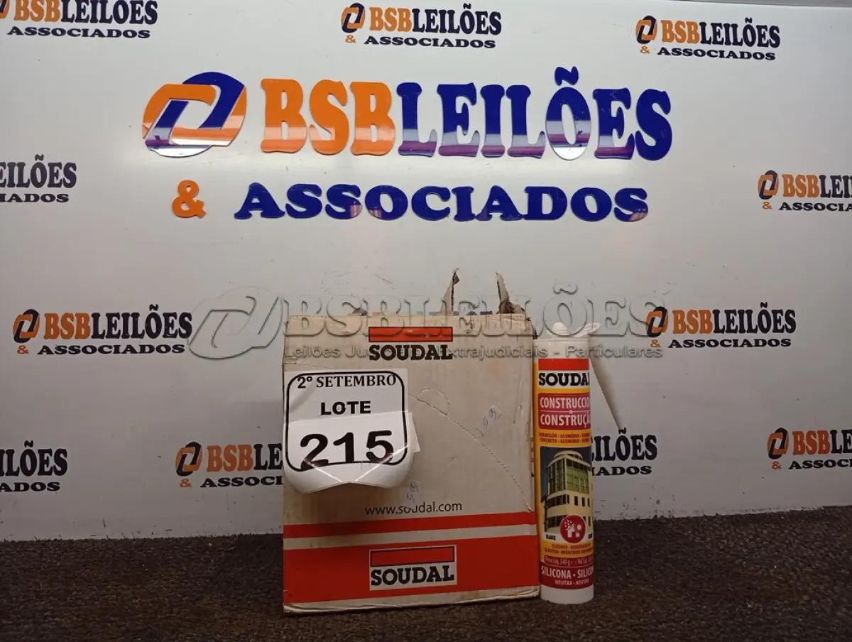 LOTE 215 - 12 SILICONES MULTIUSO SOUDAL 340G CADA. (NO ESTADO) ATENÇÃO! FAZER A VISITAÇÃO ANTES DE ARREMATAR, NÃO SABEMOS SE FUNCIONA. LEILÃO NÃO TEM GARANTIA E NEM DEVOLUÇÃO, SUJEITO A POSSÍVEIS AVARIAS VISÍVEIS/OCULTAS E/OU AUSÊNCIA DE COMPONENTES.
