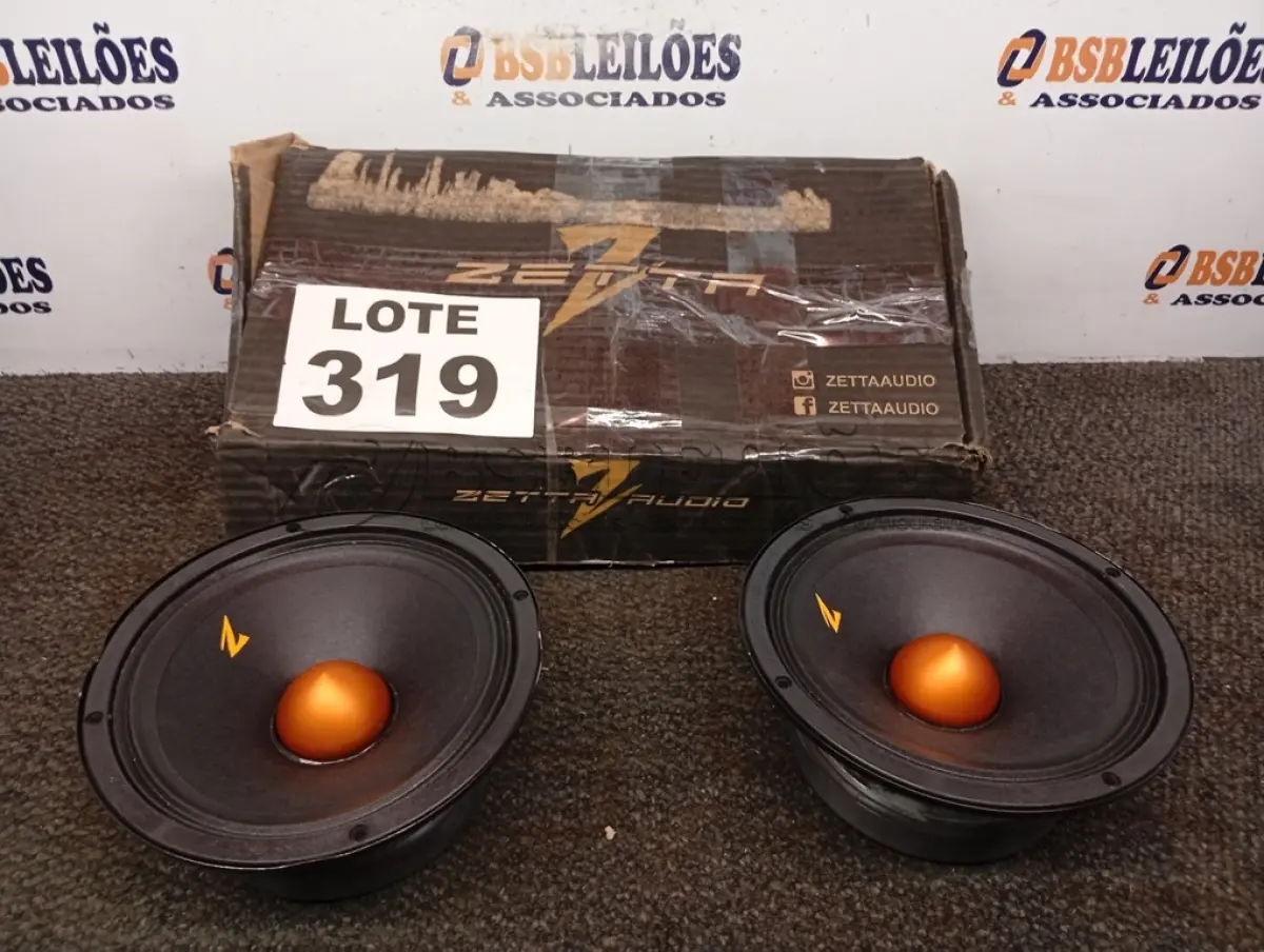 LOTE 319 - 01 - PAR DE ALTO FALANTE ZETTA AUDIO (NO ESTADO, NÃO SABEMOS SE FUNCIONA. LEILÃO NÃO TEM GARANTIA E NEM DEVOLUÇÃO, SUJEITO A POSSÍVEIS AVARIAS VISÍVEIS/OCULTAS E/OU AUSÊNCIA DE COMPONENTES)