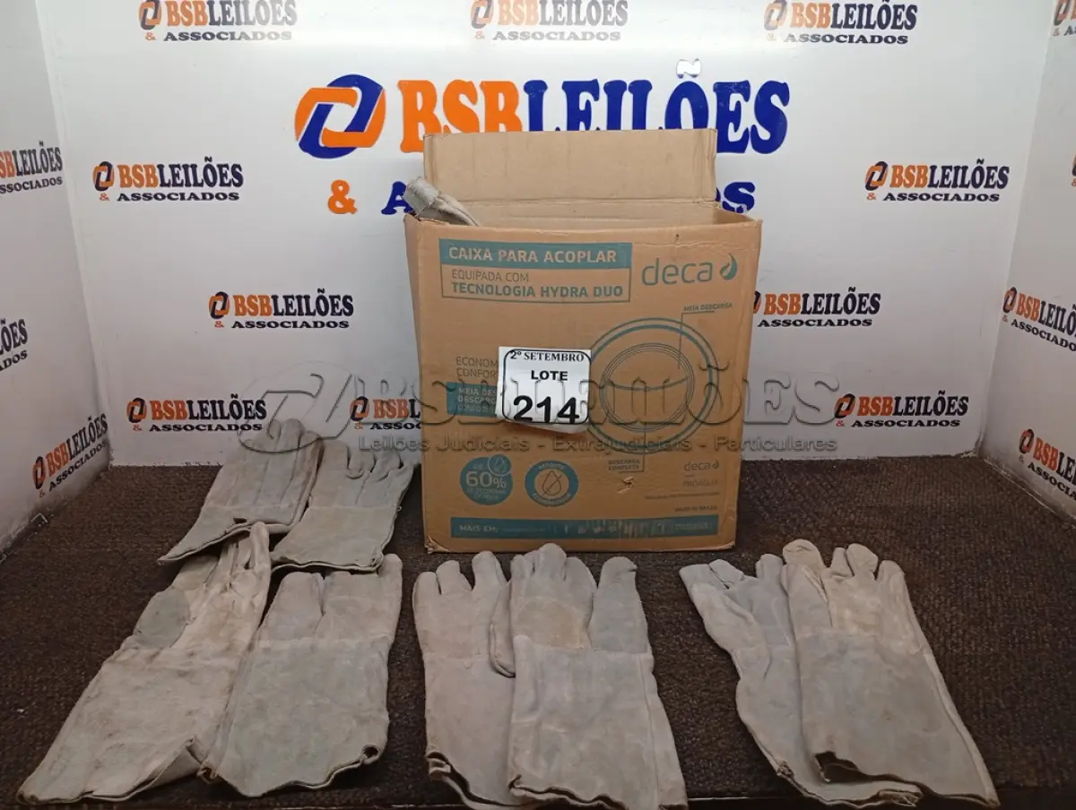 LOTE 214 - 15 LUVAS P/MAO RASPA REF PALMA 20CM BRASIL. (NO ESTADO) ATENÇÃO! FAZER A VISITAÇÃO ANTES DE ARREMATAR, NÃO SABEMOS SE FUNCIONA. LEILÃO NÃO TEM GARANTIA E NEM DEVOLUÇÃO, SUJEITO A POSSÍVEIS AVARIAS VISÍVEIS/OCULTAS E/OU AUSÊNCIA DE COMPONENTES.