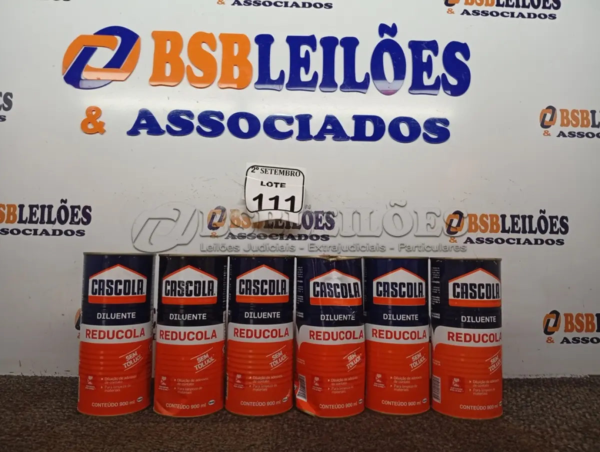 LOTE 111 - 06 DILUENTES MARCA CASCOLA. (NO ESTADO) ATENÇÃO! FAZER A VISITAÇÃO ANTES DE ARREMATAR, NÃO SABEMOS SE FUNCIONA. LEILÃO NÃO TEM GARANTIA E NEM DEVOLUÇÃO, SUJEITO A POSSÍVEIS AVARIAS VISÍVEIS/OCULTAS E/OU AUSÊNCIA DE COMPONENTES.