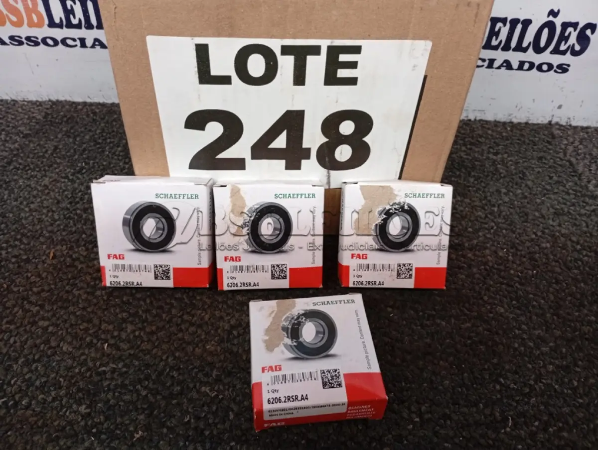 LOTE 248 - 23 - ROLAMENTOS 6206 FAG (NO ESTADO, NÃO SABEMOS SE FUNCIONA. LEILÃO NÃO TEM GARANTIA E NEM DEVOLUÇÃO, SUJEITO A POSSÍVEIS AVARIAS VISÍVEIS/OCULTAS E/OU AUSÊNCIA DE COMPONENTES)