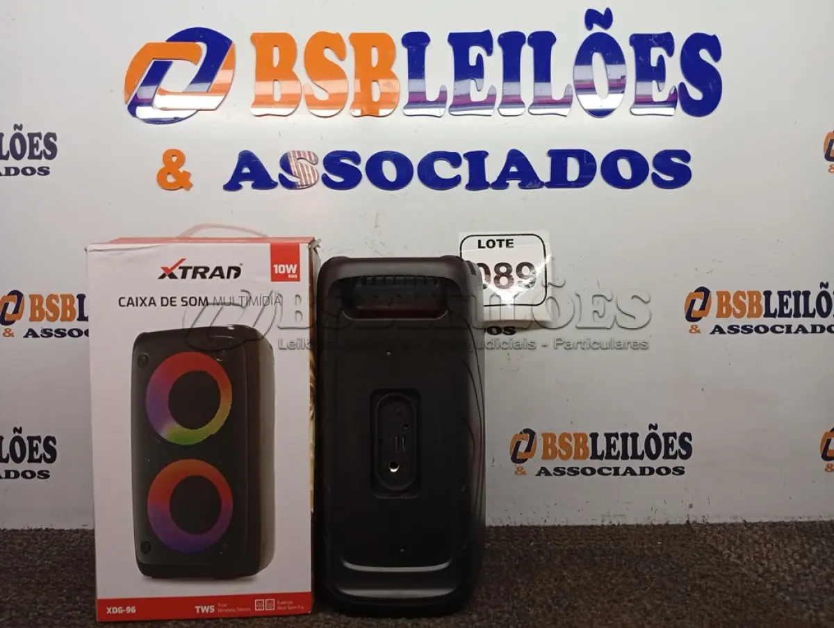 LOTE 089 - 01 CAIXA DE SOM MULTIMÍDIA MARCA XTRAD MODELO XDG-96.(NOVO) (NO ESTADO, NÃO SABEMOS SE FUNCIONA. LEILÃO NÃO TEM GARANTIA E NEM DEVOLUÇÃO, SUJEITO A POSSÍVEIS AVARIAS VISÍVEIS/OCULTAS E/OU AUSÊNCIA DE COMPONENTES)