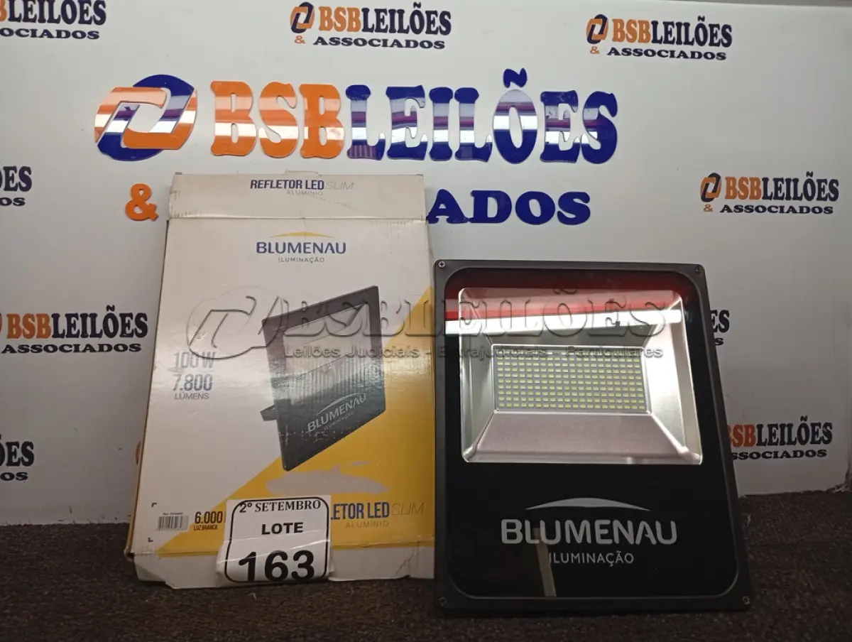 LOTE 163 - 01 REFLETOR SLIM LED PT 100W 6K 30000H – BLUMENAU NOVO. (NO ESTADO) ATENÇÃO! FAZER A VISITAÇÃO ANTES DE ARREMATAR, NÃO SABEMOS SE FUNCIONA. LEILÃO NÃO TEM GARANTIA E NEM DEVOLUÇÃO, SUJEITO A POSSÍVEIS AVARIAS VISÍVEIS/OCULTAS E/OU AUSÊNCIA DE COMPONENTES.