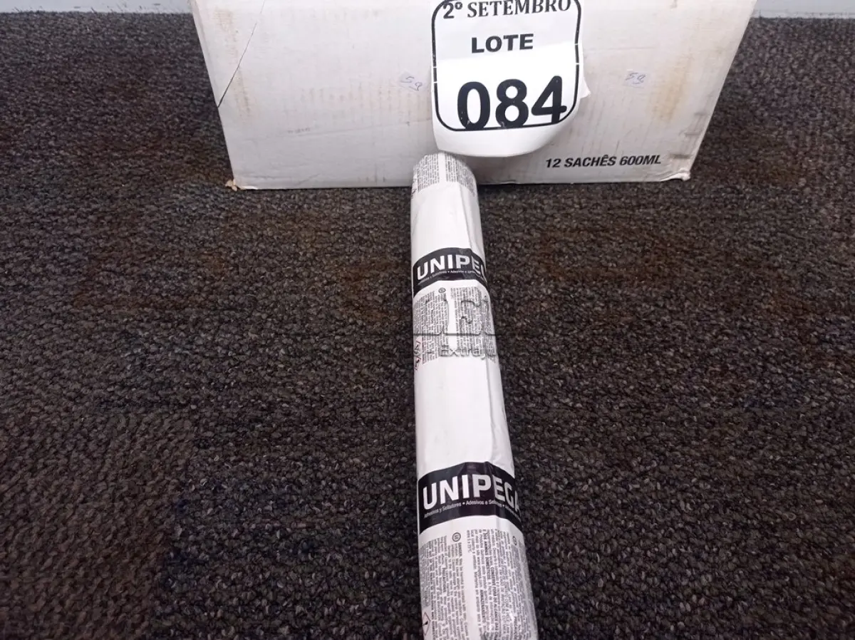 LOTE 084 - 12 ADESIVOS POLIURETANO PU 40 CINZA SACHE 600ML MARCA UNIPEGA 600ML CADA. (NO ESTADO) ATENÇÃO! FAZER A VISITAÇÃO ANTES DE ARREMATAR, NÃO SABEMOS SE FUNCIONA. LEILÃO NÃO TEM GARANTIA E NEM DEVOLUÇÃO, SUJEITO A POSSÍVEIS AVARIAS VISÍVEIS/OCULTAS E/OU AUSÊNCIA DE COMPONENTES