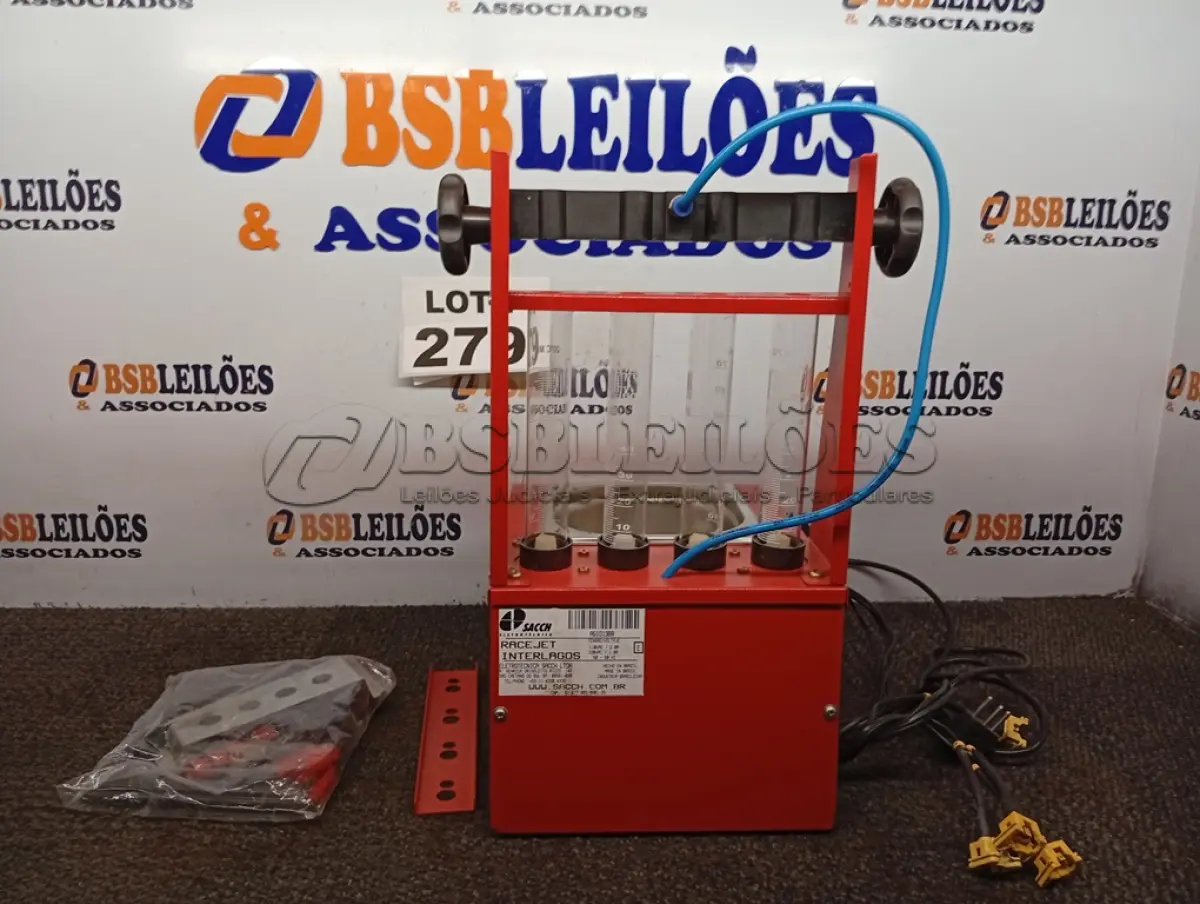 LOTE 279 - 01 - MÁQUINA LIMPEZA DE BICOS INJETORES RACE JET INTERLAGOS (NO ESTADO, NÃO SABEMOS SE FUNCIONA. LEILÃO NÃO TEM GARANTIA E NEM DEVOLUÇÃO, SUJEITO A POSSÍVEIS AVARIAS VISÍVEIS/OCULTAS E/OU AUSÊNCIA DE COMPONENTES)