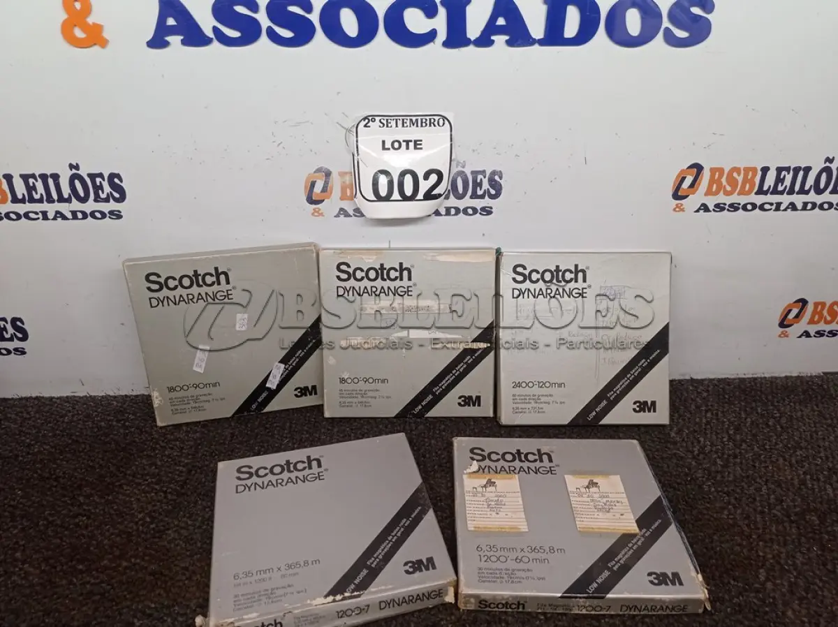 LOTE 002 - 05 FITAS PARA GRAVADOR DE ROLO. (NO ESTADO) ATENÇÃO! FAZER A VISITAÇÃO ANTES DE ARREMATAR, NÃO SABEMOS SE FUNCIONA. LEILÃO NÃO TEM GARANTIA E NEM DEVOLUÇÃO, SUJEITO A POSSÍVEIS AVARIAS VISÍVEIS/OCULTAS E/OU AUSÊNCIA DE COMPONENTES.