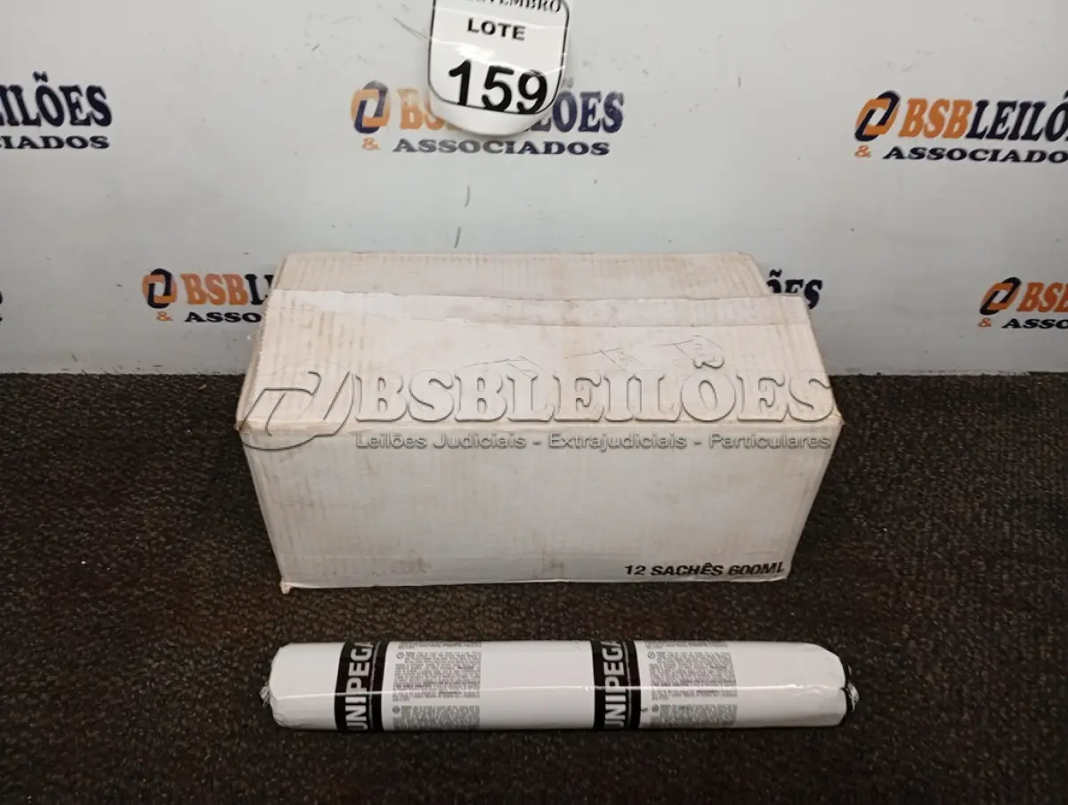 LOTE 159 - 12 ADESIVOS POLIURETANO PU 40 CINZA SACHE 600ML MARCA UNIPEGA 600ML CADA. (NO ESTADO) ATENÇÃO! FAZER A VISITAÇÃO ANTES DE ARREMATAR, NÃO SABEMOS SE FUNCIONA. LEILÃO NÃO TEM GARANTIA E NEM DEVOLUÇÃO, SUJEITO A POSSÍVEIS AVARIAS VISÍVEIS/OCULTAS E/OU AUSÊNCIA DE COMPONENTES