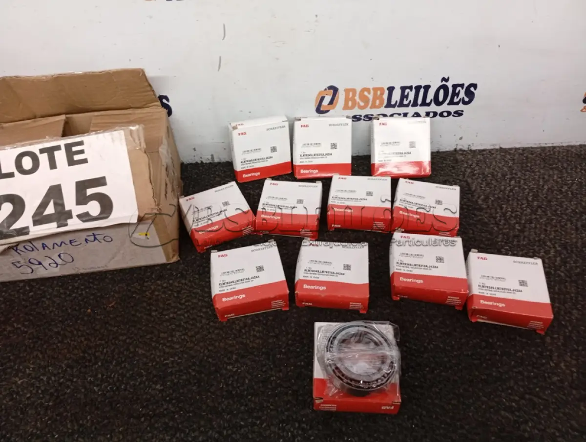 LOTE 245 - 12 - ROLAMENTOS KLM78349LM78310A FAG (NO ESTADO, NÃO SABEMOS SE FUNCIONA. LEILÃO NÃO TEM GARANTIA E NEM DEVOLUÇÃO, SUJEITO A POSSÍVEIS AVARIAS VISÍVEIS/OCULTAS E/OU AUSÊNCIA DE COMPONENTES)