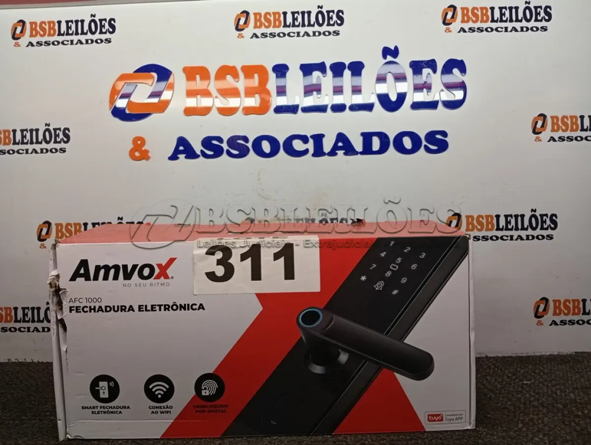 LOTE 311 - 01 - FECHADURA ELETRÔNICA TOUCH SCREEN AMVOX AFC 1000 (NO ESTADO, NÃO SABEMOS SE FUNCIONA. LEILÃO NÃO TEM GARANTIA E NEM DEVOLUÇÃO, SUJEITO A POSSÍVEIS AVARIAS VISÍVEIS/OCULTAS E/OU AUSÊNCIA DE COMPONENTES)