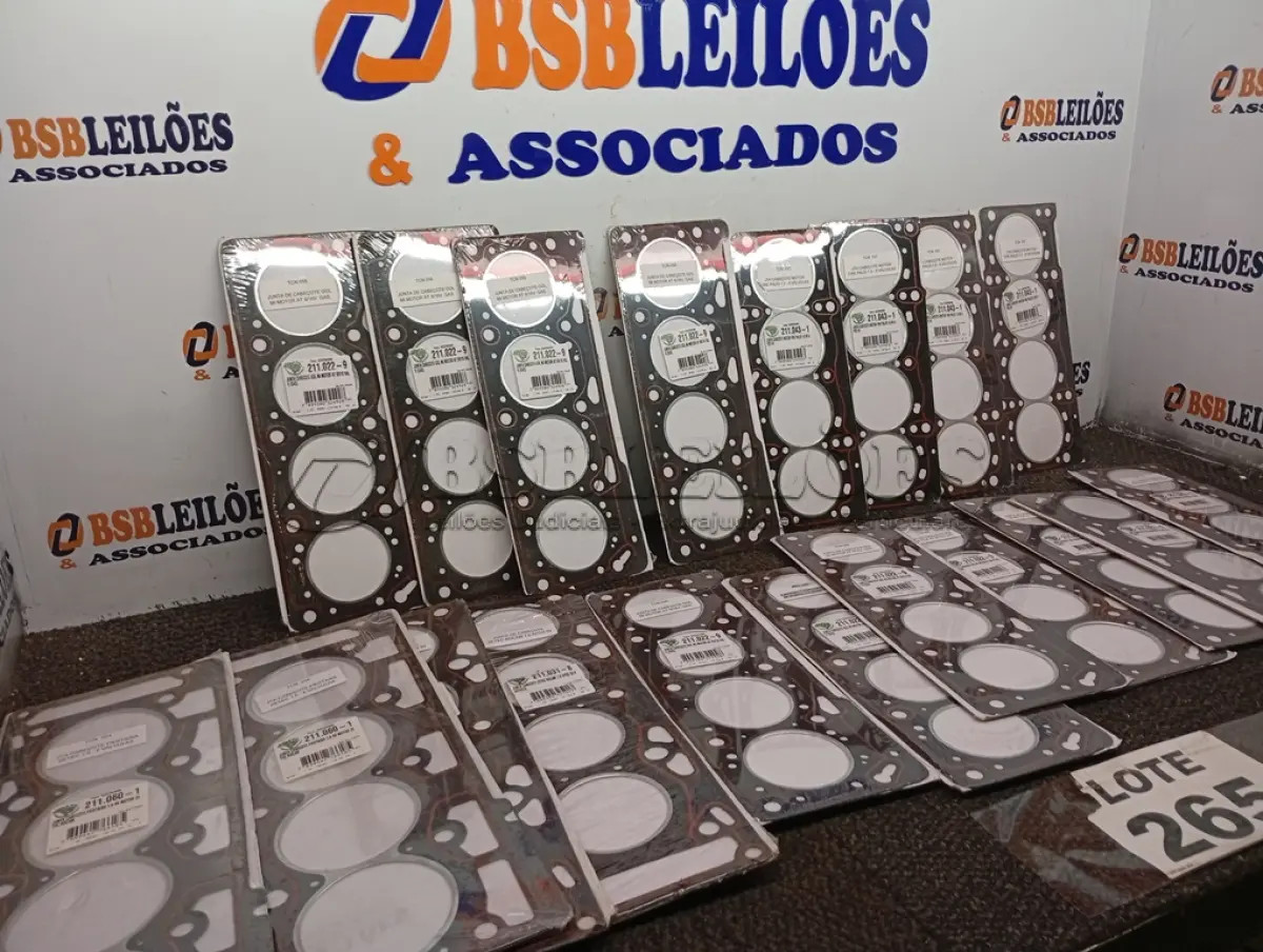 LOTE 265 - 19 – JUNTAS DE CABEÇOTE DIVERSOS (NO ESTADO, NÃO SABEMOS SE FUNCIONA. LEILÃO NÃO TEM GARANTIA E NEM DEVOLUÇÃO, SUJEITO A POSSÍVEIS AVARIAS VISÍVEIS/OCULTAS E/OU AUSÊNCIA DE COMPONENTES)