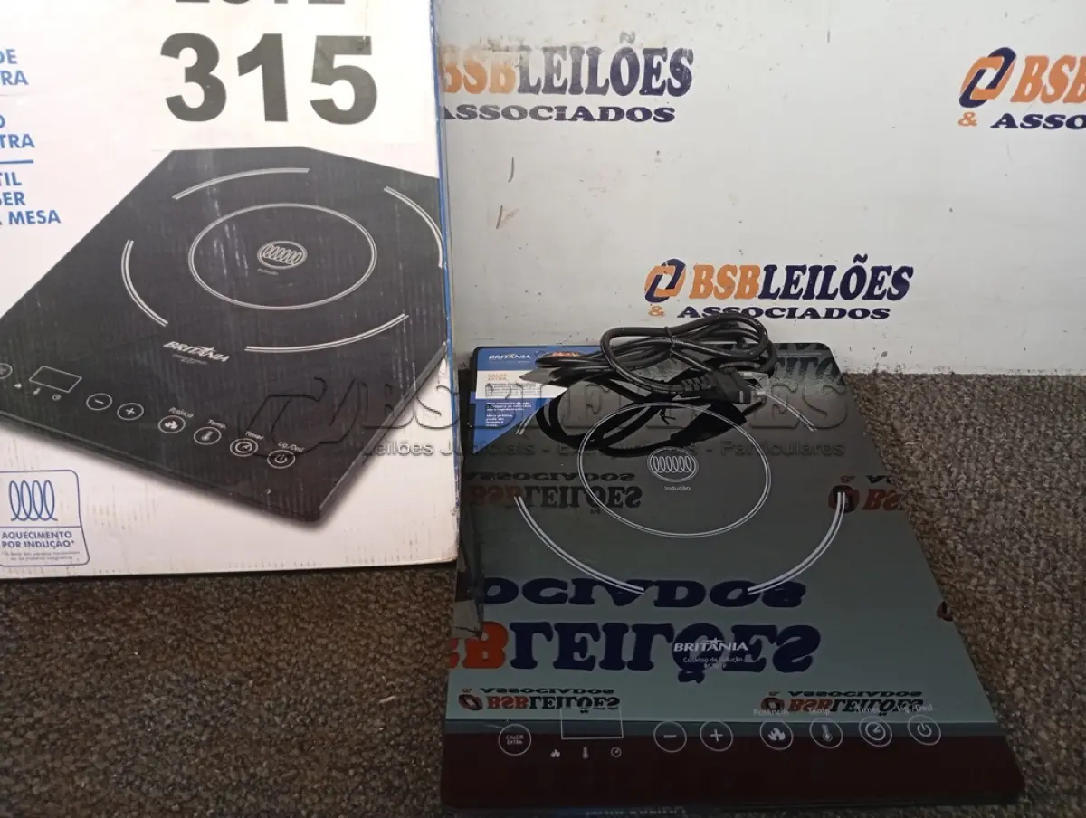LOTE 315 - 01 - COOKTOP DE INDUÇÃO BCT01P BRITÂNIA 220VOLTS (NO ESTADO, NÃO SABEMOS SE FUNCIONA. LEILÃO NÃO TEM GARANTIA E NEM DEVOLUÇÃO, SUJEITO A POSSÍVEIS AVARIAS VISÍVEIS/OCULTAS E/OU AUSÊNCIA DE COMPONENTES)