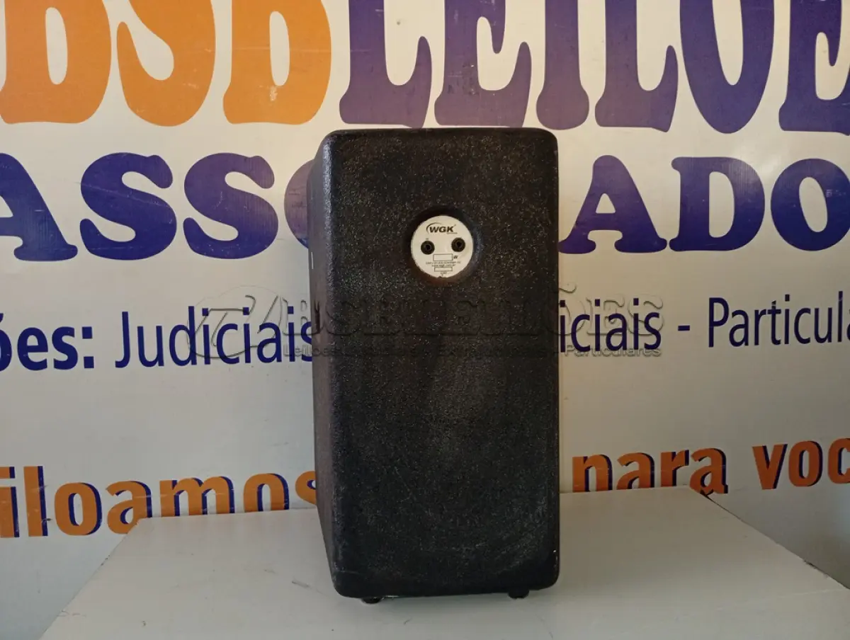 LOTE 135 - 01 CAIXA DE SOM PASSIVA MARCA WGK MODELO TW900. (NO ESTADO) ATENÇÃO! FAZER A VISITAÇÃO ANTES DE ARREMATAR, NÃO SABEMOS SE FUNCIONA. LEILÃO NÃO TEM GARANTIA E NEM DEVOLUÇÃO, SUJEITO A POSSÍVEIS AVARIAS VISÍVEIS/OCULTAS E/OU AUSÊNCIA DE COMPONENTES.