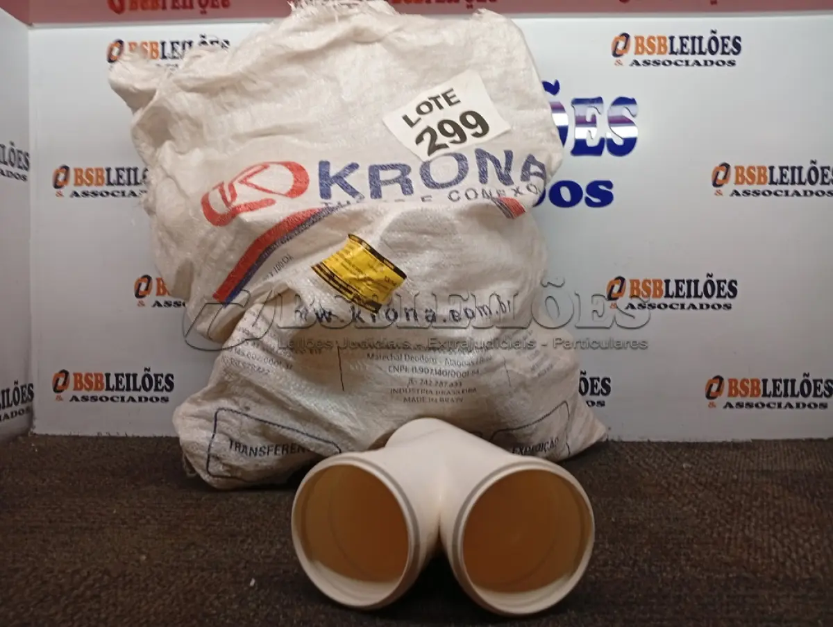 LOTE 299 - 10 - JUNCAO 45Âº SIMPLES P/ ESG. DN100X100 - KRONA (NO ESTADO, NÃO SABEMOS SE FUNCIONA. LEILÃO NÃO TEM GARANTIA E NEM DEVOLUÇÃO, SUJEITO A POSSÍVEIS AVARIAS VISÍVEIS/OCULTAS E/OU AUSÊNCIA DE COMPONENTES)