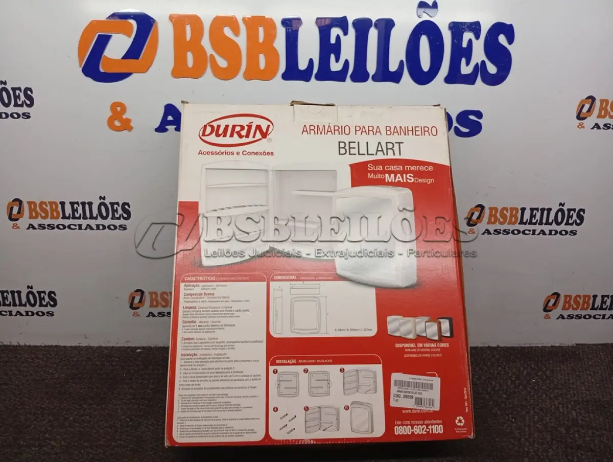 LOTE 181 - 01 ARMÁRIO BANHEIRO BELLART CINZA DURIN. (NO ESTADO) ATENÇÃO! FAZER A VISITAÇÃO ANTES DE ARREMATAR, NÃO SABEMOS SE FUNCIONA. LEILÃO NÃO TEM GARANTIA E NEM DEVOLUÇÃO, SUJEITO A POSSÍVEIS AVARIAS VISÍVEIS/OCULTAS E/OU AUSÊNCIA DE COMPONENTES.