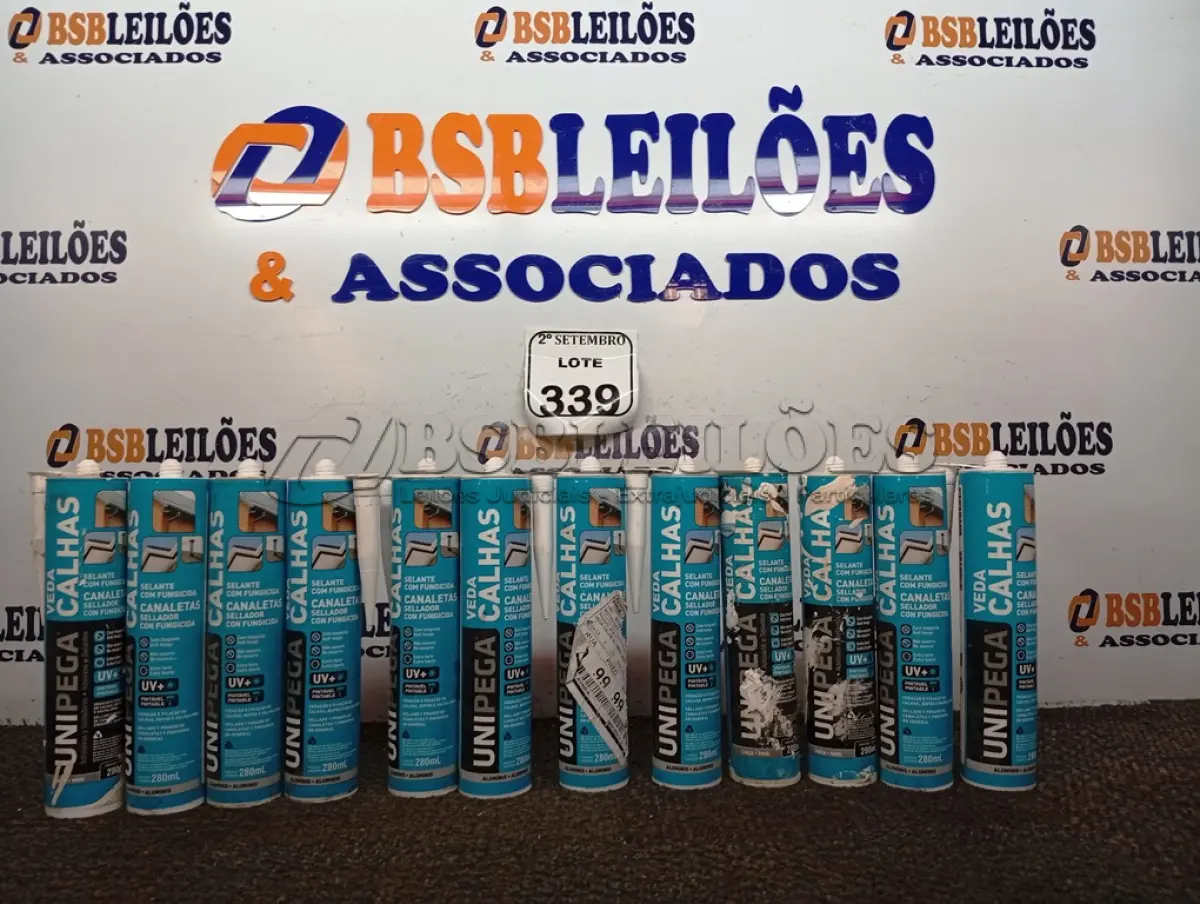 LOTE 339 - 12 SELANTES VEDA CALHAS 280ML CADA. (NO ESTADO) ATENÇÃO! FAZER A VISITAÇÃO ANTES DE ARREMATAR, NÃO SABEMOS SE FUNCIONA. LEILÃO NÃO TEM GARANTIA E NEM DEVOLUÇÃO, SUJEITO A POSSÍVEIS AVARIAS VISÍVEIS/OCULTAS E/OU AUSÊNCIA DE COMPONENTES.