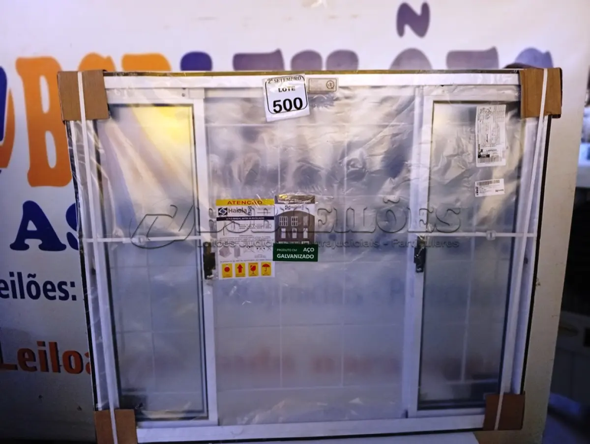 LOTE 500 - 01 JANELA COR TRAD PRONTA 120X100 QUAD REQ12(2F2M) HAIALA NOVO. (NO ESTADO) ATENÇÃO! FAZER A VISITAÇÃO ANTES DE ARREMATAR, NÃO SABEMOS SE FUNCIONA. LEILÃO NÃO TEM GARANTIA E NEM DEVOLUÇÃO, SUJEITO A POSSÍVEIS AVARIAS VISÍVEIS/OCULTAS E/OU AUSÊNCIA DE COMPONENTES.