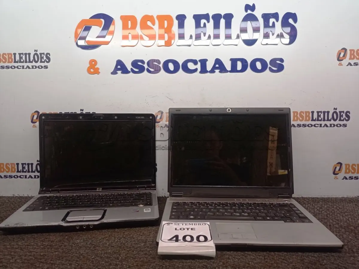 LOTE 400 - 01 NOTEBOOK MARCA HP, 01 NOTEBOOK POSITIVO PARA A RETIRADA DE PEÇAS. (NO ESTADO) ATENÇÃO! FAZER A VISITAÇÃO ANTES DE ARREMATAR, NÃO SABEMOS SE FUNCIONA. LEILÃO NÃO TEM GARANTIA E NEM DEVOLUÇÃO, SUJEITO A POSSÍVEIS AVARIAS VISÍVEIS/OCULTAS E/OU AUSÊNCIA DE COMPONENTES.
