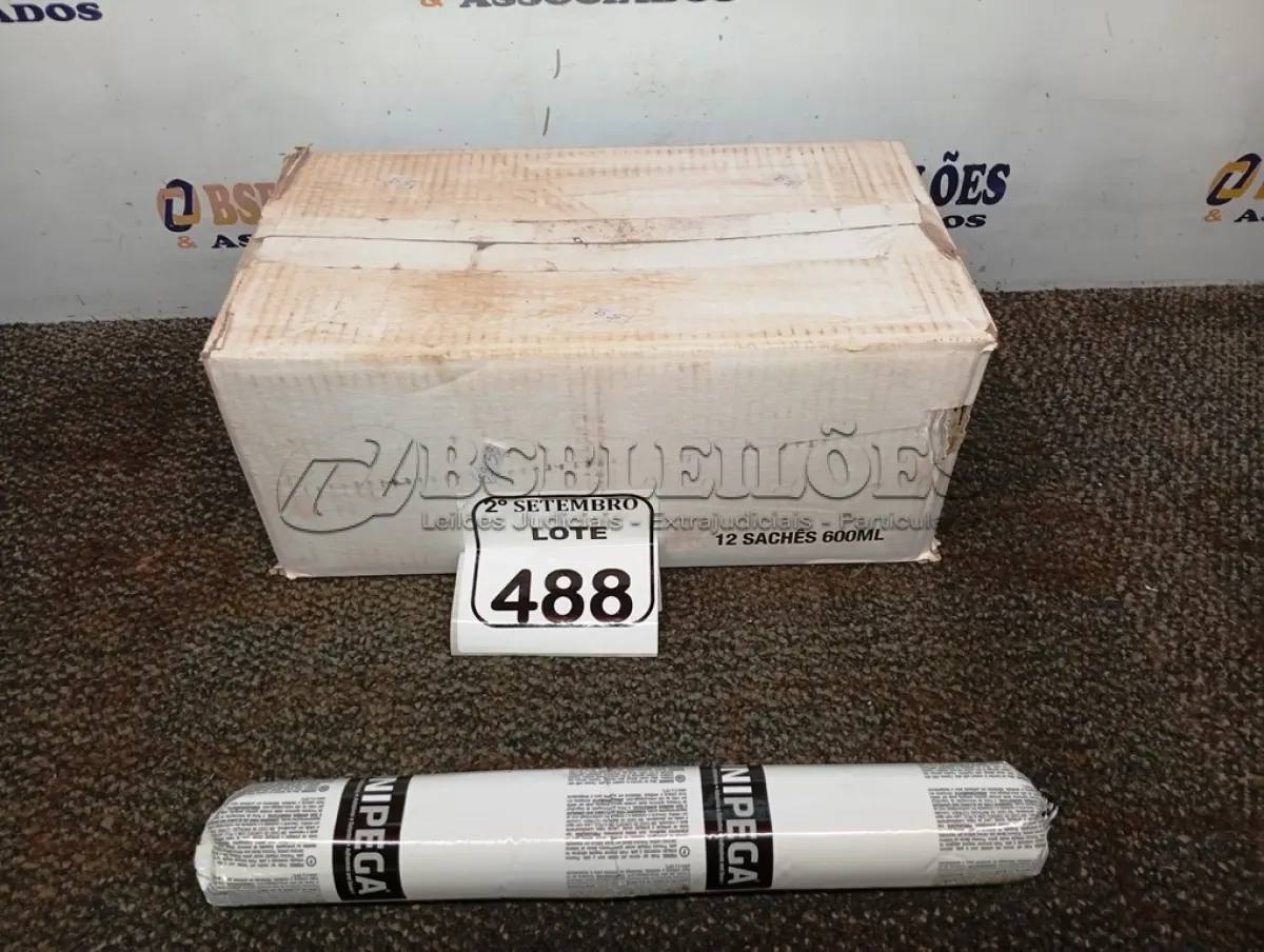 LOTE 488 - 12 ADESIVOS POLIURETANO PU 40 CINZA SACHE 600ML MARCA UNIPEGA 600ML CADA. (NO ESTADO) ATENÇÃO! FAZER A VISITAÇÃO ANTES DE ARREMATAR, NÃO SABEMOS SE FUNCIONA. LEILÃO NÃO TEM GARANTIA E NEM DEVOLUÇÃO, SUJEITO A POSSÍVEIS AVARIAS VISÍVEIS/OCULTAS E/OU AUSÊNCIA DE COMPONENTES