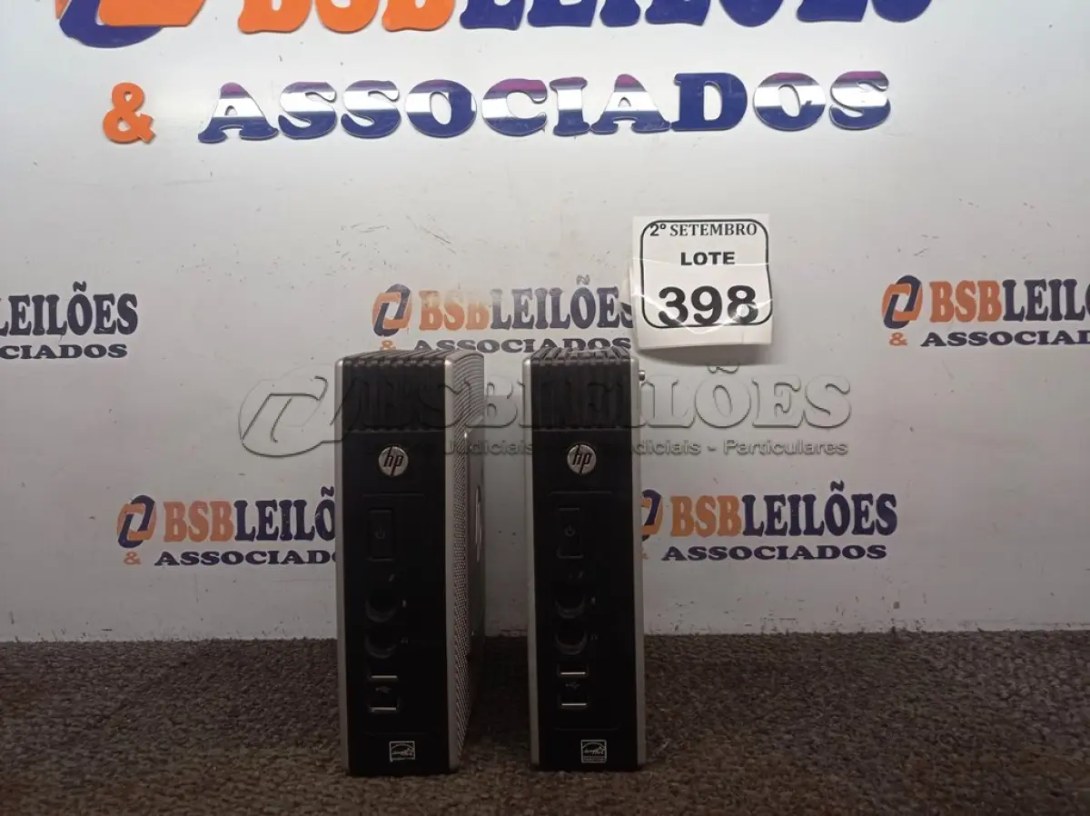 LOTE 398 - 02 MINI CPUS HP. (NO ESTADO) ATENÇÃO! FAZER A VISITAÇÃO ANTES DE ARREMATAR, NÃO SABEMOS SE FUNCIONA. LEILÃO NÃO TEM GARANTIA E NEM DEVOLUÇÃO, SUJEITO A POSSÍVEIS AVARIAS VISÍVEIS/OCULTAS E/OU AUSÊNCIA DE COMPONENTES.