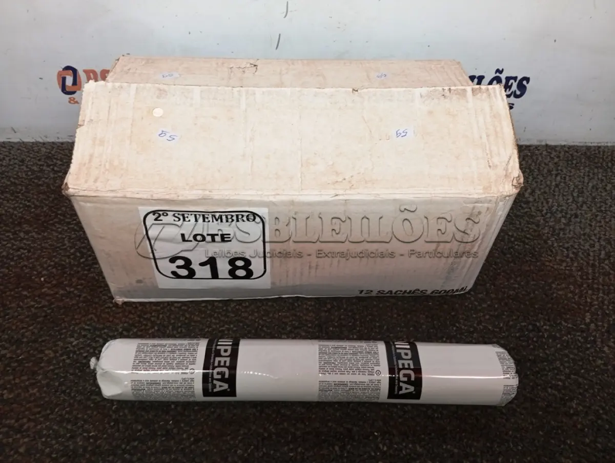 LOTE 318 - 12 ADESIVOS POLIURETANO PU 40 CINZA SACHE 600ML MARCA UNIPEGA 600ML CADA. (NO ESTADO) ATENÇÃO! FAZER A VISITAÇÃO ANTES DE ARREMATAR, NÃO SABEMOS SE FUNCIONA. LEILÃO NÃO TEM GARANTIA E NEM DEVOLUÇÃO, SUJEITO A POSSÍVEIS AVARIAS VISÍVEIS/OCULTAS E/OU AUSÊNCIA DE COMPONENTES
