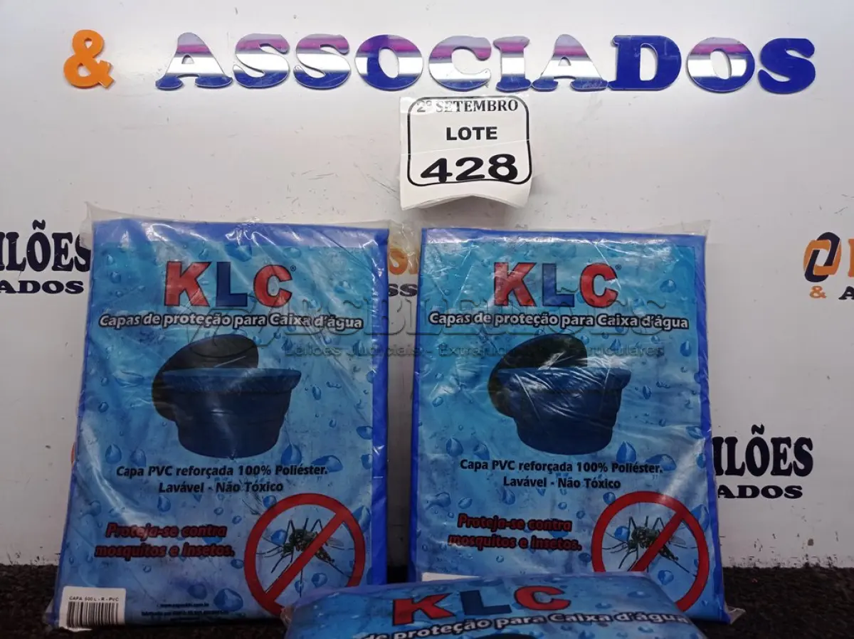 LOTE 428 - 03 CAPAS DE PROTEÇÃO P/ CAIXA D`ÁGUA KLC PVC REFORÇADA 100% POLIESTER. (NO ESTADO) ATENÇÃO! FAZER A VISITAÇÃO ANTES DE ARREMATAR, NÃO SABEMOS SE FUNCIONA. LEILÃO NÃO TEM GARANTIA E NEM DEVOLUÇÃO, SUJEITO A POSSÍVEIS AVARIAS VISÍVEIS/OCULTAS E/OU AUSÊNCIA DE COMPONENTES.