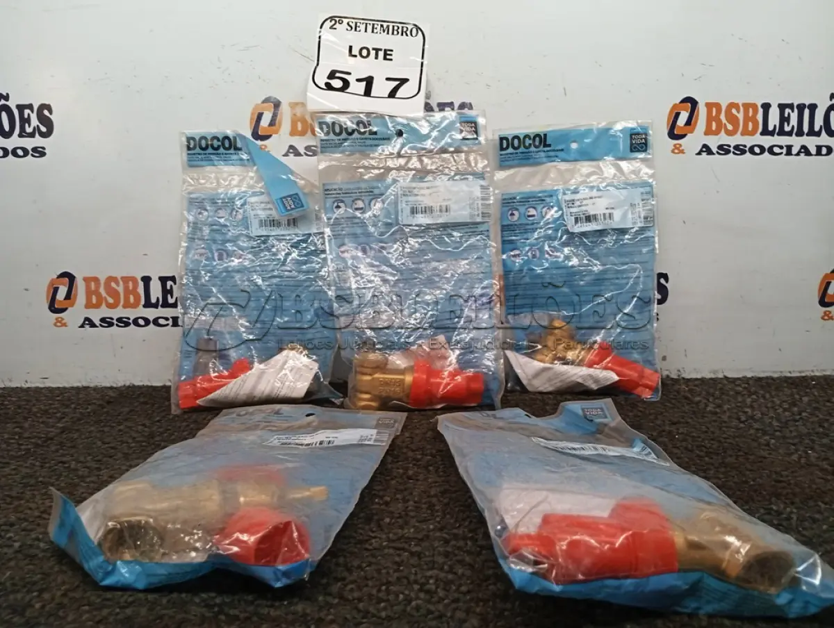 LOTE 517 - 05 BASES REGISTRO PRESSÃO 1/2 TIGRE. (NO ESTADO) ATENÇÃO! FAZER A VISITAÇÃO ANTES DE ARREMATAR, NÃO SABEMOS SE FUNCIONA. LEILÃO NÃO TEM GARANTIA E NEM DEVOLUÇÃO, SUJEITO A POSSÍVEIS AVARIAS VISÍVEIS/OCULTAS E/OU AUSÊNCIA DE COMPONENTES.