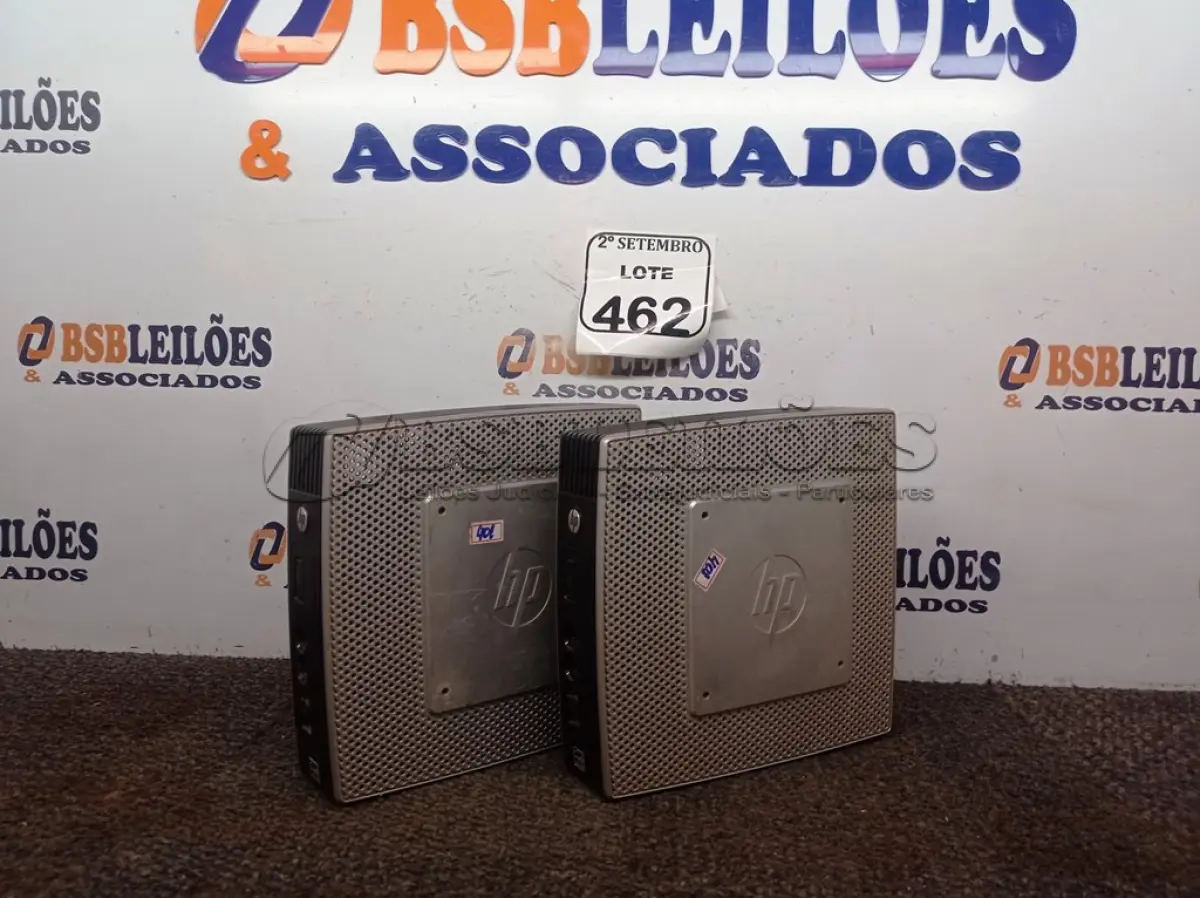 LOTE 462 - 02 MINI CPUS HP. (NO ESTADO) ATENÇÃO! FAZER A VISITAÇÃO ANTES DE ARREMATAR, NÃO SABEMOS SE FUNCIONA. LEILÃO NÃO TEM GARANTIA E NEM DEVOLUÇÃO, SUJEITO A POSSÍVEIS AVARIAS VISÍVEIS/OCULTAS E/OU AUSÊNCIA DE COMPONENTES.