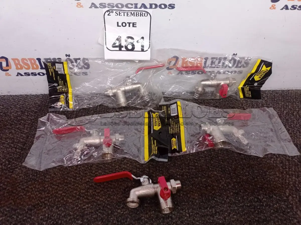 LOTE 481 - 05 TORNEIRAS ESF DUPLA TANQ/MAQ LAVAR ZINCO 1/2 X 3/4 FERTAK (NO ESTADO) ATENÇÃO! FAZER A VISITAÇÃO ANTES DE ARREMATAR, NÃO SABEMOS SE FUNCIONA. LEILÃO NÃO TEM GARANTIA E NEM DEVOLUÇÃO, SUJEITO A POSSÍVEIS AVARIAS VISÍVEIS/OCULTAS E/OU AUSÊNCIA DE COMPONENTES.