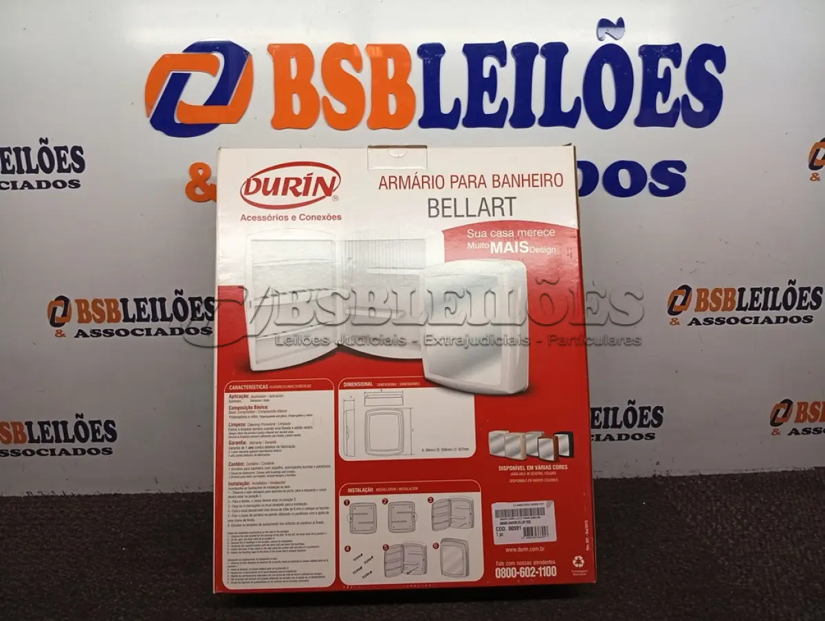 LOTE 322 - 01 ARMÁRIO BANHEIRO BELLART BRANCO DURIN. (NO ESTADO) ATENÇÃO! FAZER A VISITAÇÃO ANTES DE ARREMATAR, NÃO SABEMOS SE FUNCIONA. LEILÃO NÃO TEM GARANTIA E NEM DEVOLUÇÃO, SUJEITO A POSSÍVEIS AVARIAS VISÍVEIS/OCULTAS E/OU AUSÊNCIA DE COMPONENTES.