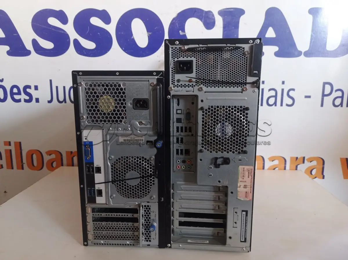 LOTE 465 - 01 SERVIDOR HP ML30 DDR4 E 1 SERVIDOR S20 LENOVO. (NO ESTADO) ATENÇÃO! FAZER A VISITAÇÃO ANTES DE ARREMATAR, NÃO SABEMOS SE FUNCIONA. LEILÃO NÃO TEM GARANTIA E NEM DEVOLUÇÃO, SUJEITO A POSSÍVEIS AVARIAS VISÍVEIS/OCULTAS E/OU AUSÊNCIA DE COMPONENTES.