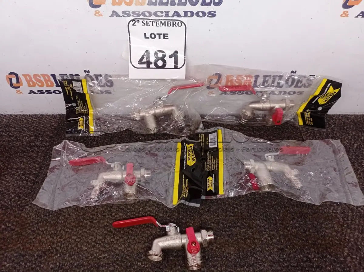 LOTE 481 - 05 TORNEIRAS ESF DUPLA TANQ/MAQ LAVAR ZINCO 1/2 X 3/4 FERTAK (NO ESTADO) ATENÇÃO! FAZER A VISITAÇÃO ANTES DE ARREMATAR, NÃO SABEMOS SE FUNCIONA. LEILÃO NÃO TEM GARANTIA E NEM DEVOLUÇÃO, SUJEITO A POSSÍVEIS AVARIAS VISÍVEIS/OCULTAS E/OU AUSÊNCIA DE COMPONENTES.
