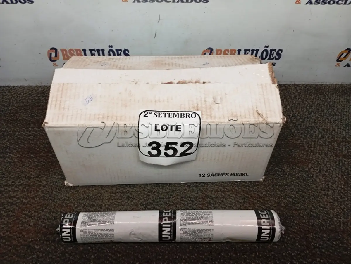LOTE 352 - 12 ADESIVOS POLIURETANO PU 40 CINZA SACHE 600ML MARCA UNIPEGA 600ML CADA. (NO ESTADO) ATENÇÃO! FAZER A VISITAÇÃO ANTES DE ARREMATAR, NÃO SABEMOS SE FUNCIONA. LEILÃO NÃO TEM GARANTIA E NEM DEVOLUÇÃO, SUJEITO A POSSÍVEIS AVARIAS VISÍVEIS/OCULTAS E/OU AUSÊNCIA DE COMPONENTES