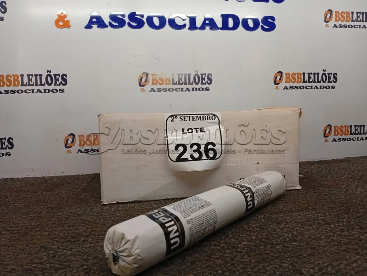 LOTE 236 - 12 ADESIVOS POLIURETANO PU 40 CINZA SACHE 600ML MARCA UNIPEGA 600ML CADA. (NO ESTADO) ATENÇÃO! FAZER A VISITAÇÃO ANTES DE ARREMATAR, NÃO SABEMOS SE FUNCIONA. LEILÃO NÃO TEM GARANTIA E NEM DEVOLUÇÃO, SUJEITO A POSSÍVEIS AVARIAS VISÍVEIS/OCULTAS E/OU AUSÊNCIA DE COMPONENTES