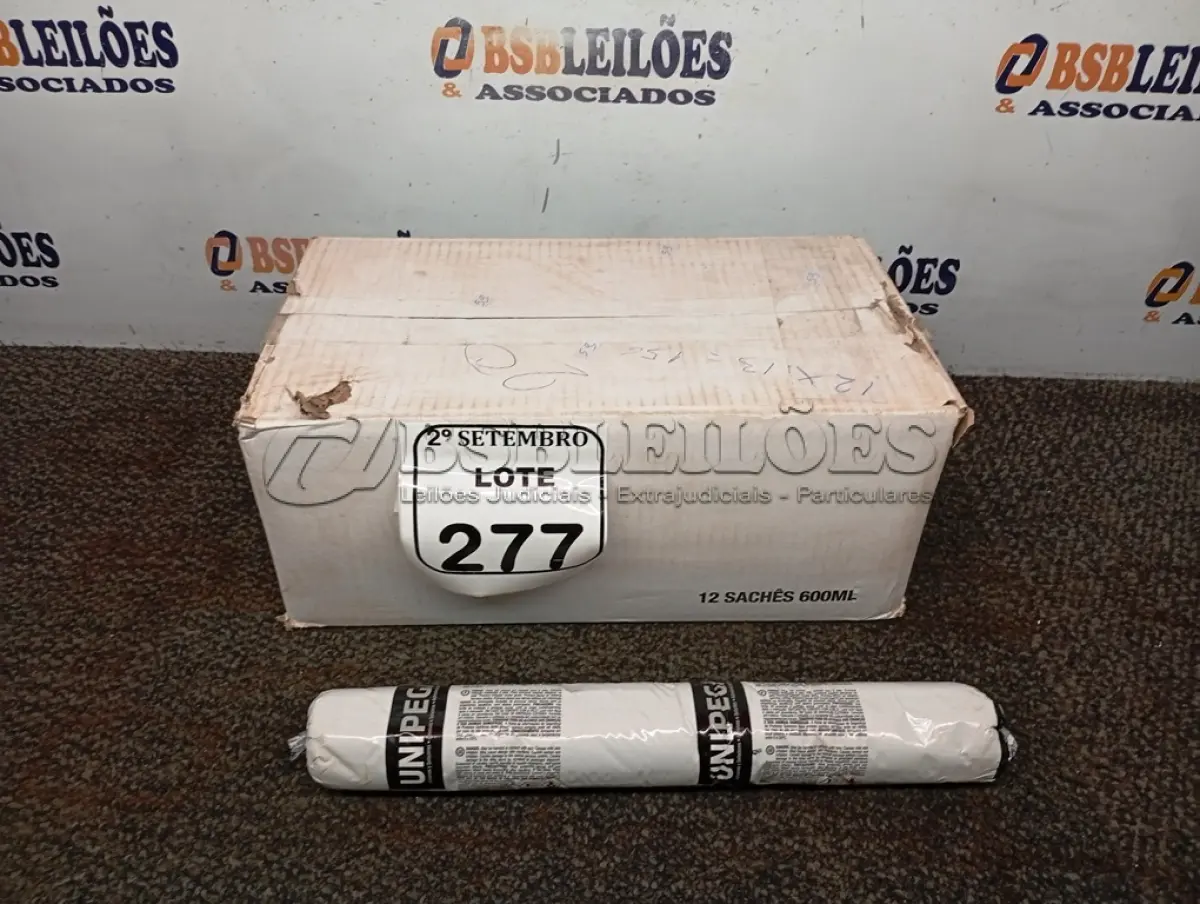 LOTE 277 - 12 ADESIVOS POLIURETANO PU 40 CINZA SACHE 600ML MARCA UNIPEGA 600ML CADA. (NO ESTADO) ATENÇÃO! FAZER A VISITAÇÃO ANTES DE ARREMATAR, NÃO SABEMOS SE FUNCIONA. LEILÃO NÃO TEM GARANTIA E NEM DEVOLUÇÃO, SUJEITO A POSSÍVEIS AVARIAS VISÍVEIS/OCULTAS E/OU AUSÊNCIA DE COMPONENTES