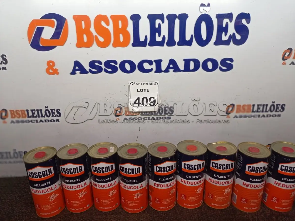 LOTE 409 - 09 DILUENTES MARCA CASCOLA. (NO ESTADO) ATENÇÃO! FAZER A VISITAÇÃO ANTES DE ARREMATAR, NÃO SABEMOS SE FUNCIONA. LEILÃO NÃO TEM GARANTIA E NEM DEVOLUÇÃO, SUJEITO A POSSÍVEIS AVARIAS VISÍVEIS/OCULTAS E/OU AUSÊNCIA DE COMPONENTES.