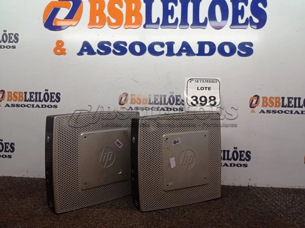 LOTE 398 - 02 MINI CPUS HP. (NO ESTADO) ATENÇÃO! FAZER A VISITAÇÃO ANTES DE ARREMATAR, NÃO SABEMOS SE FUNCIONA. LEILÃO NÃO TEM GARANTIA E NEM DEVOLUÇÃO, SUJEITO A POSSÍVEIS AVARIAS VISÍVEIS/OCULTAS E/OU AUSÊNCIA DE COMPONENTES.
