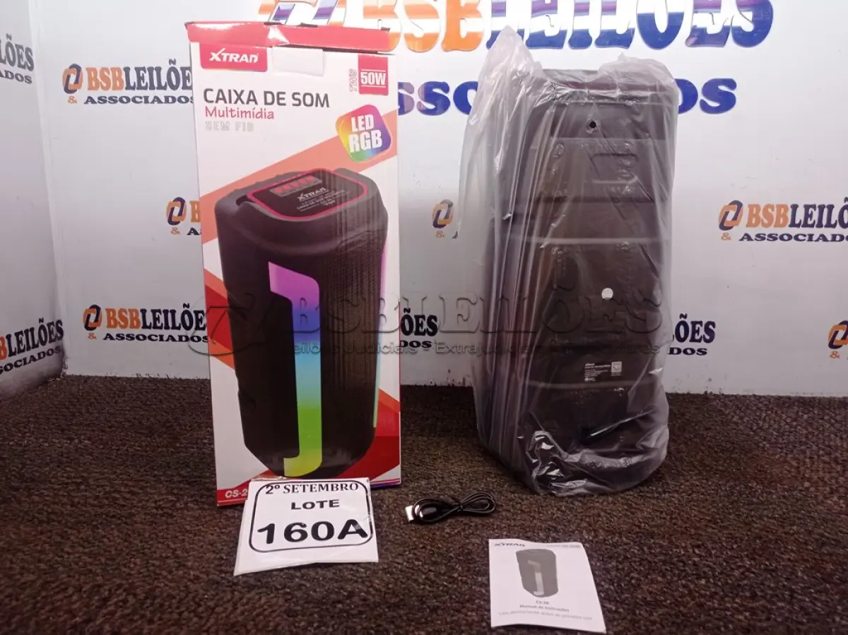LOTE 160 - 01 CAIXA DE SOM MULTIMIDIA PORTÁTIL XTRAD MODELO CS-20(NOVO). (NO ESTADO) ATENÇÃO! FAZER A VISITAÇÃO ANTES DE ARREMATAR, NÃO SABEMOS SE FUNCIONA. LEILÃO NÃO TEM GARANTIA E NEM DEVOLUÇÃO, SUJEITO A POSSÍVEIS AVARIAS VISÍVEIS/OCULTAS E/OU AUSÊNCIA DE COMPONENTES.