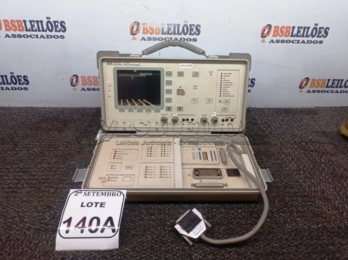 LOTE 140 - 01 HEWLETT PACKARD 37732A TELECOM / DATACOM ANALYZER HP - TME TRADING (NO ESTADO) ATENÇÃO! FAZER A VISITAÇÃO ANTES DE ARREMATAR, NÃO SABEMOS SE FUNCIONA. LEILÃO NÃO TEM GARANTIA E NEM DEVOLUÇÃO, SUJEITO A POSSÍVEIS AVARIAS VISÍVEIS/OCULTAS E/OU AUSÊNCIA DE COMPONENTES.