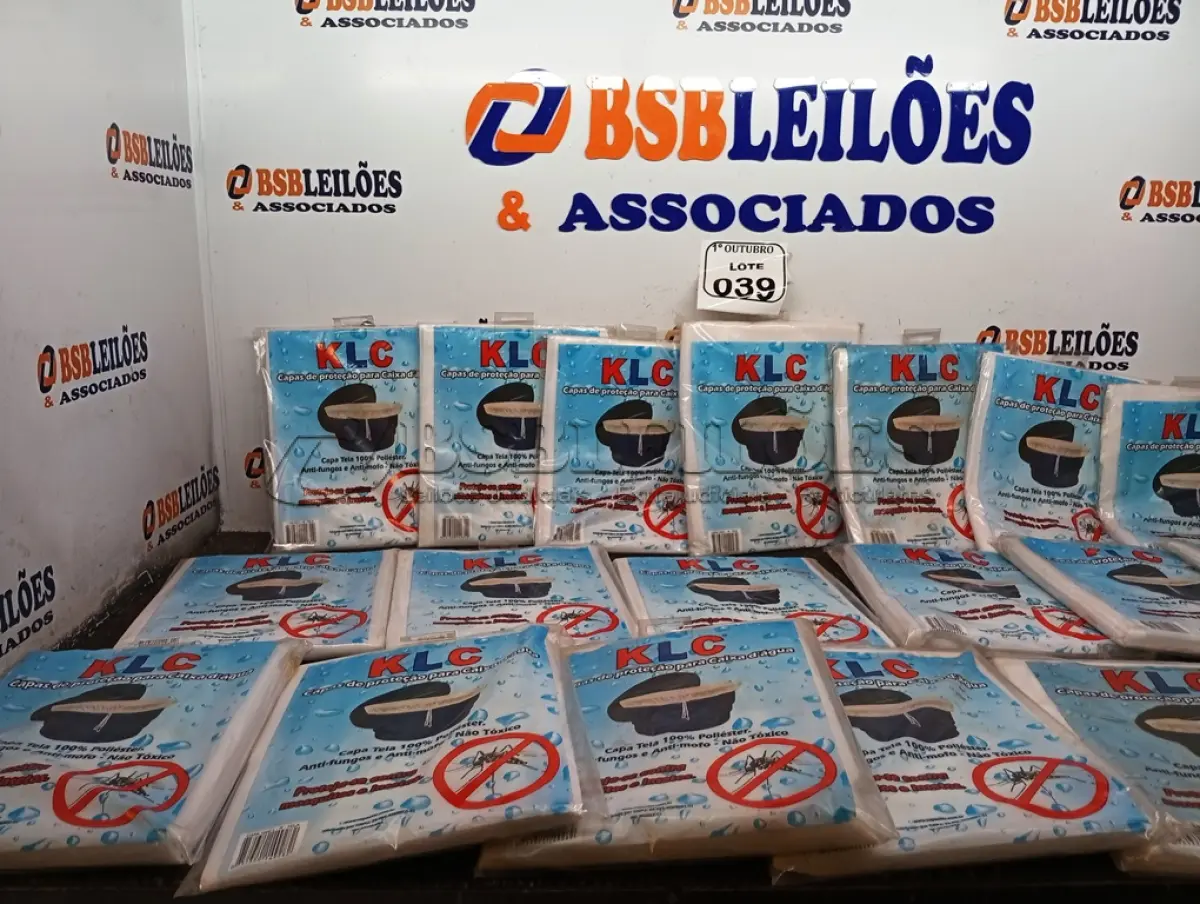LOTE 039 - 01 LOTE COM DIVERSAS CAPAS DE PROTEÇÃO P/ CAIXAS D´ÁGUA DE TELA, SENDO 09 DE 500L, 10 DE 1.000L E 01 DE 1.500L. (NO ESTADO) ATENÇÃO! FAZER A VISITAÇÃO ANTES DE ARREMATAR, NÃO SABEMOS SE FUNCIONA. LEILÃO NÃO TEM GARANTIA E NEM DEVOLUÇÃO, SUJEITO A POSSÍVEIS AVARIAS VISÍVEIS/OCULTAS E/OU AUSÊNCIA DE COMPONENTES.