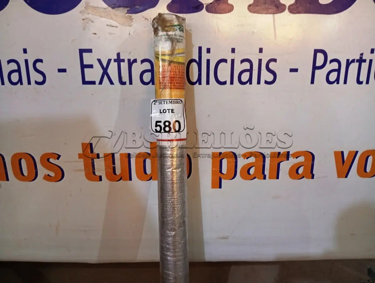 LOTE 580 - 01 ROLO MANTA SUBCOBERTURA 2 FACES 50 METROS BRASFOIL. (NO ESTADO) ATENÇÃO! FAZER A VISITAÇÃO ANTES DE ARREMATAR, NÃO SABEMOS SE FUNCIONA. LEILÃO NÃO TEM GARANTIA E NEM DEVOLUÇÃO, SUJEITO A POSSÍVEIS AVARIAS VISÍVEIS/OCULTAS E/OU AUSÊNCIA DE COMPONENTES.