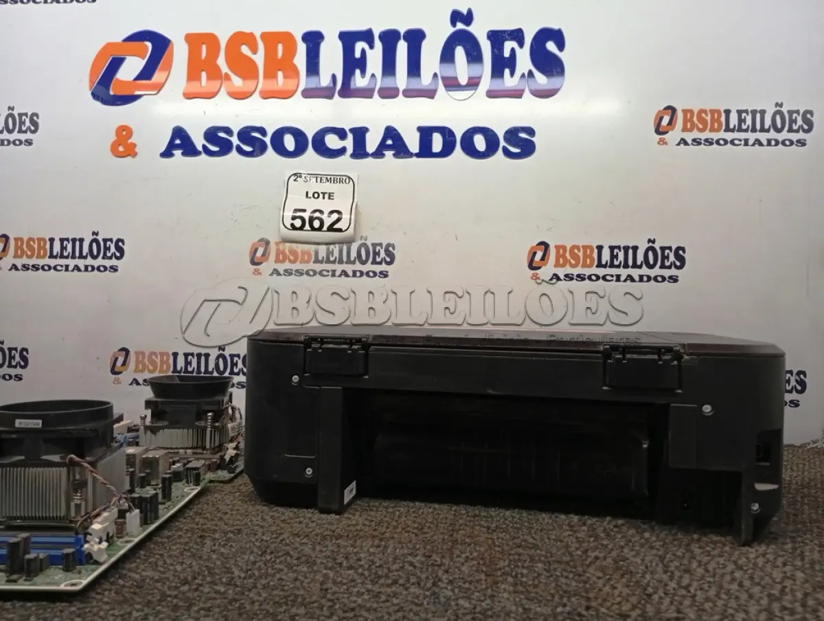 LOTE 562 - 01 IMPRESSORA CANON E 02 PLACAS MÃES. (NO ESTADO) ATENÇÃO! FAZER A VISITAÇÃO ANTES DE ARREMATAR, NÃO SABEMOS SE FUNCIONA. LEILÃO NÃO TEM GARANTIA E NEM DEVOLUÇÃO, SUJEITO A POSSÍVEIS AVARIAS VISÍVEIS/OCULTAS E/OU AUSÊNCIA DE COMPONENTES.