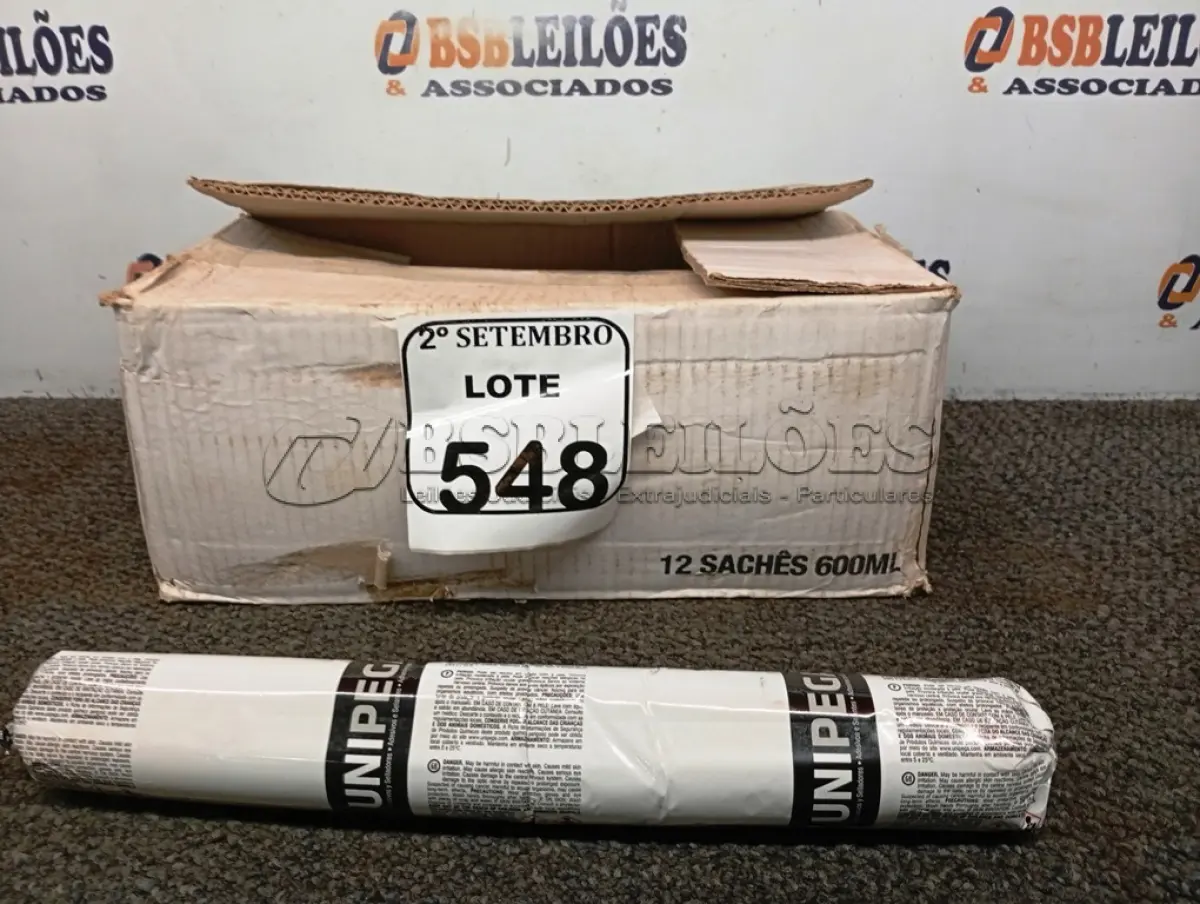 LOTE 548 - 12 ADESIVOS POLIURETANO PU 40 CINZA SACHE 600ML MARCA UNIPEGA 600ML CADA. (NO ESTADO) ATENÇÃO! FAZER A VISITAÇÃO ANTES DE ARREMATAR, NÃO SABEMOS SE FUNCIONA. LEILÃO NÃO TEM GARANTIA E NEM DEVOLUÇÃO, SUJEITO A POSSÍVEIS AVARIAS VISÍVEIS/OCULTAS E/OU AUSÊNCIA DE COMPONENTES