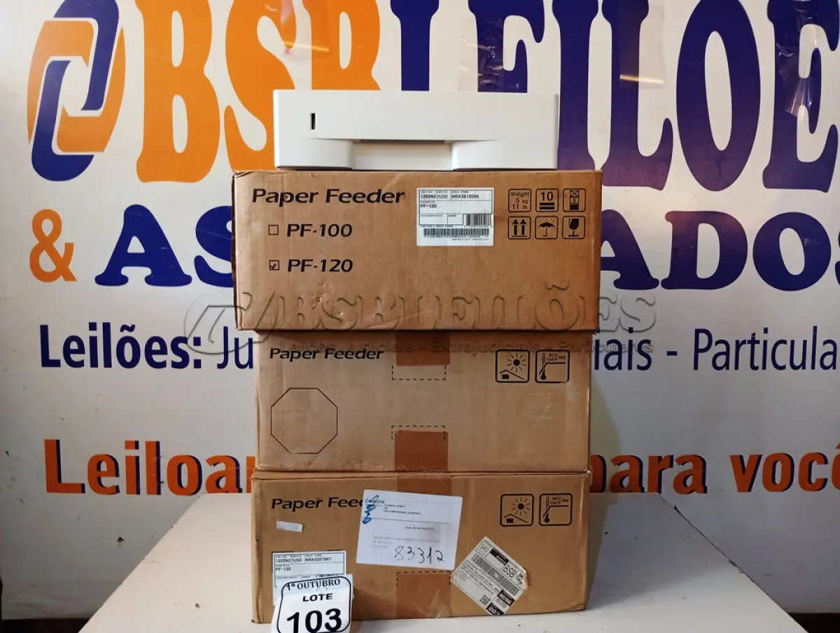 LOTE 103 - 03 GAVETAS PARA IMPRESSORAS DE PAPEL. (NO ESTADO) ATENÇÃO! FAZER A VISITAÇÃO ANTES DE ARREMATAR, NÃO SABEMOS SE FUNCIONA. LEILÃO NÃO TEM GARANTIA E NEM DEVOLUÇÃO, SUJEITO A POSSÍVEIS AVARIAS VISÍVEIS/OCULTAS E/OU AUSÊNCIA DE COMPONENTES.