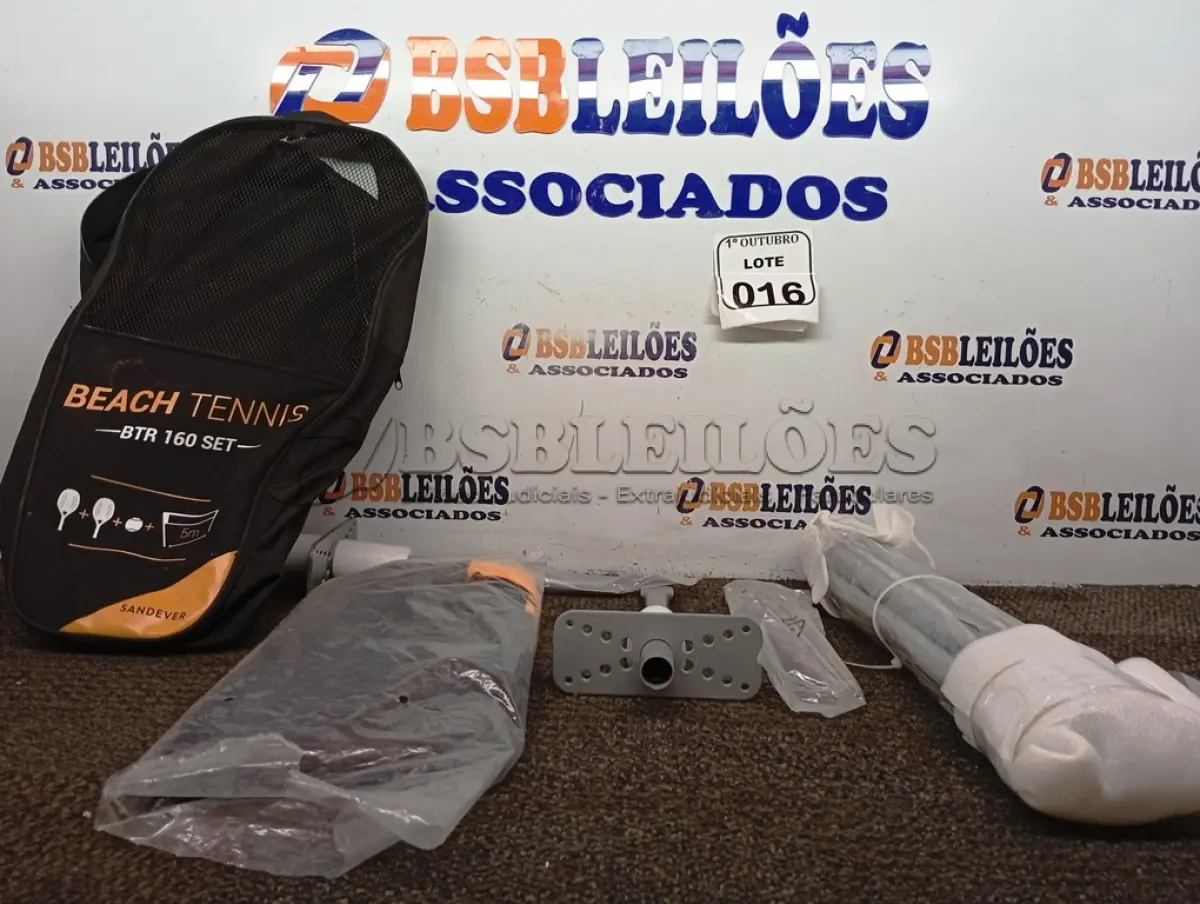 LOTE 016 - 01 REDE DE BEACH TÊNIS. (NO ESTADO) ATENÇÃO! FAZER A VISITAÇÃO ANTES DE ARREMATAR, NÃO SABEMOS SE FUNCIONA. LEILÃO NÃO TEM GARANTIA E NEM DEVOLUÇÃO, SUJEITO A POSSÍVEIS AVARIAS VISÍVEIS/OCULTAS E/OU AUSÊNCIA DE COMPONENTES.